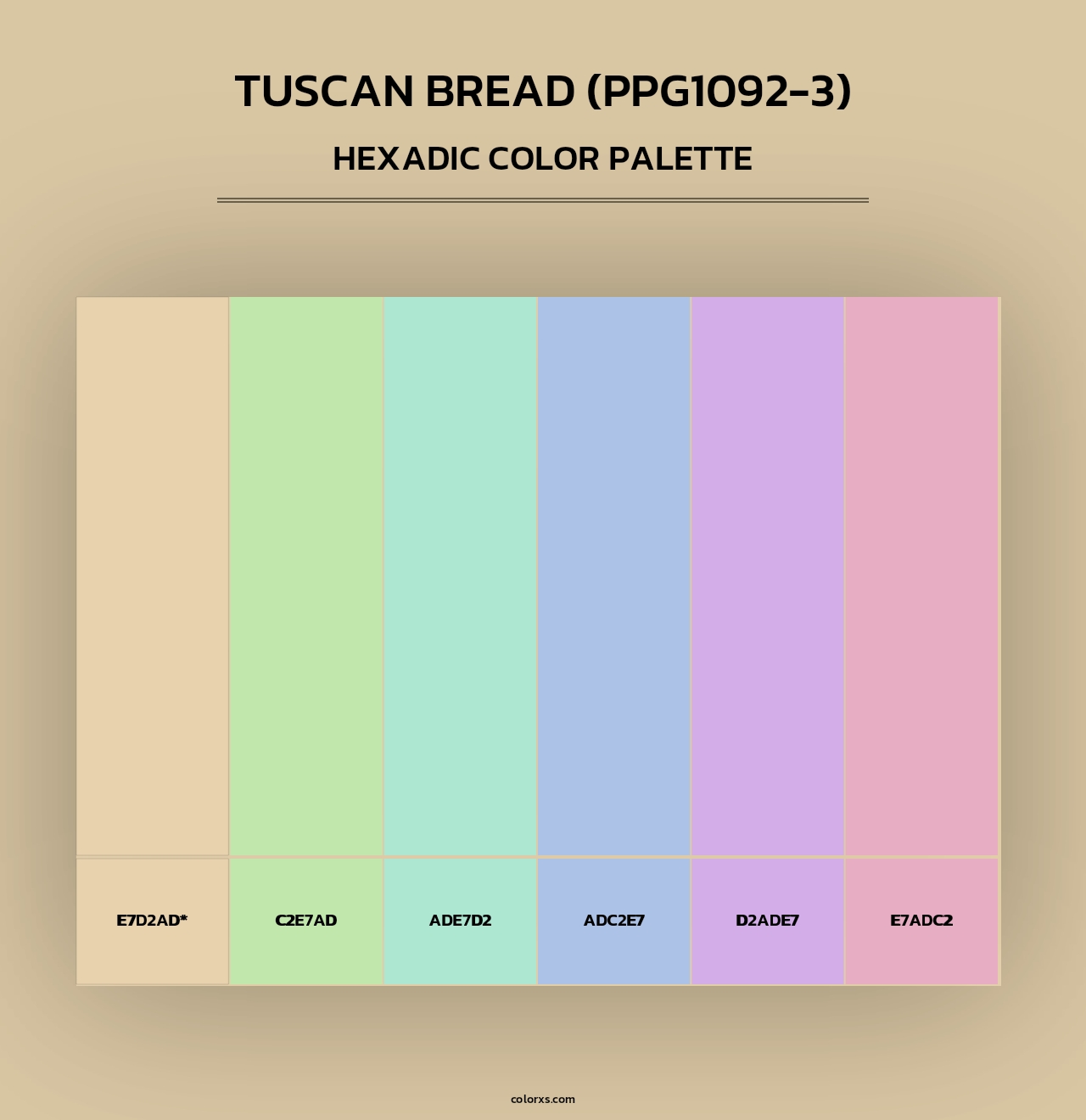 Tuscan Bread (PPG1092-3) - Hexadic Color Palette