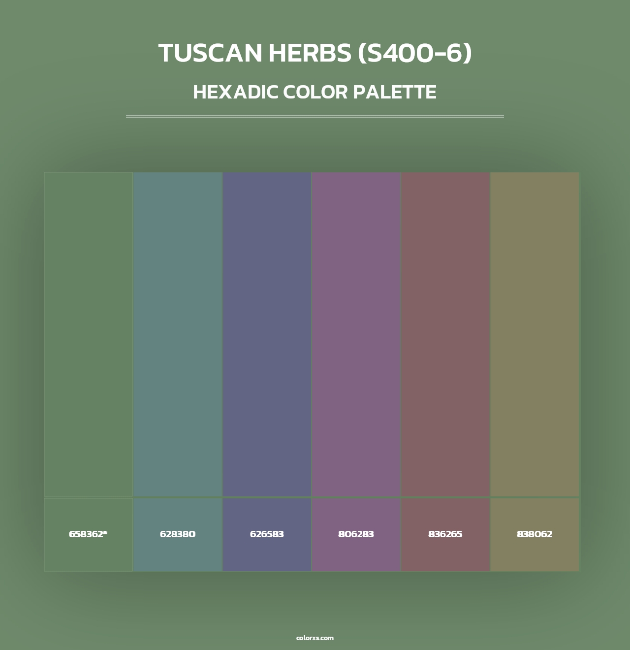 Tuscan Herbs (S400-6) - Hexadic Color Palette