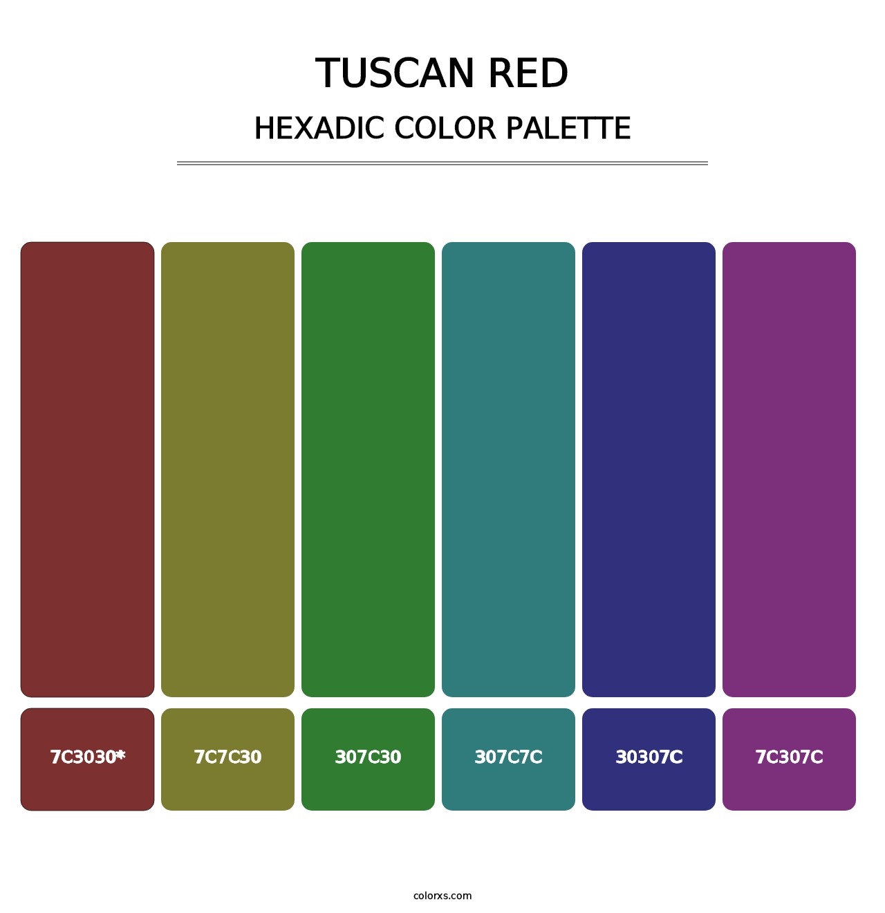 Tuscan Red - Hexadic Color Palette