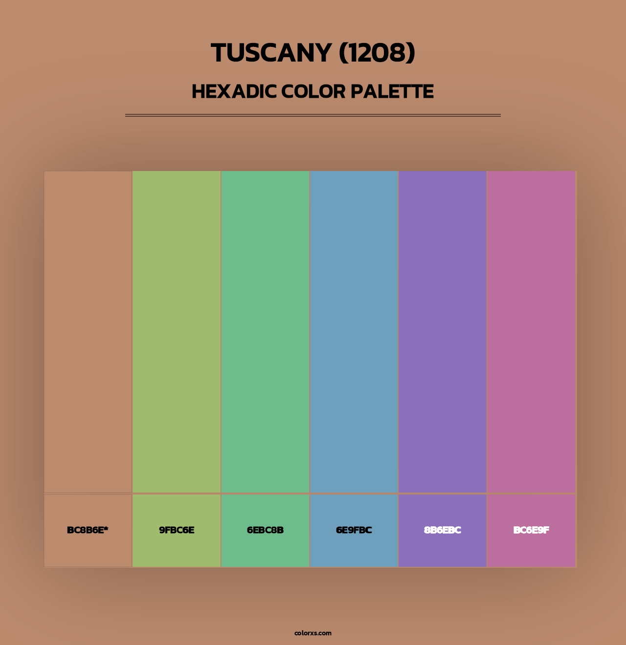 Tuscany (1208) - Hexadic Color Palette