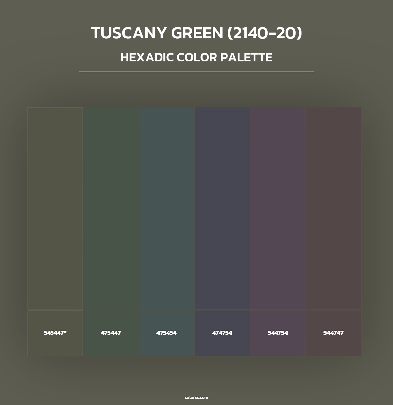 Tuscany Green (2140-20) - Hexadic Color Palette