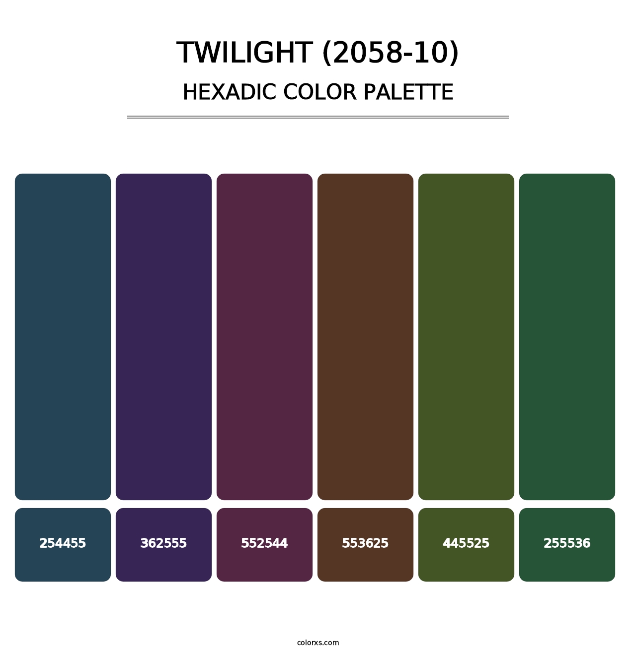 Twilight (2058-10) - Hexadic Color Palette