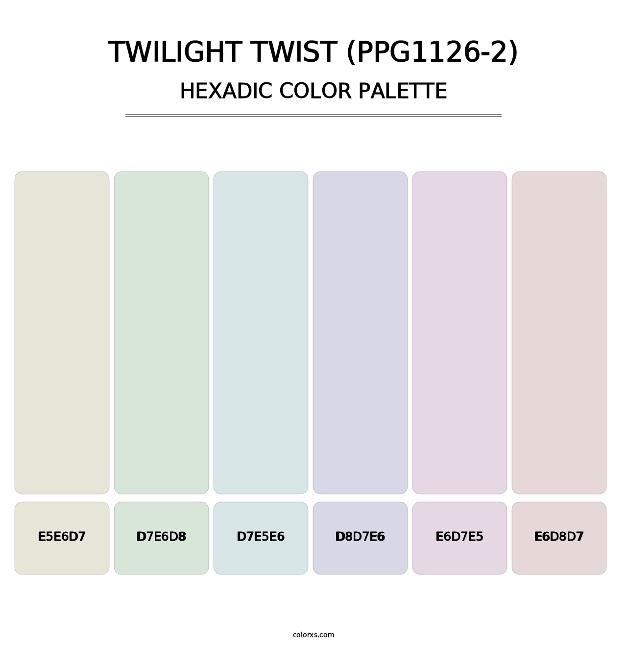 Twilight Twist (PPG1126-2) - Hexadic Color Palette
