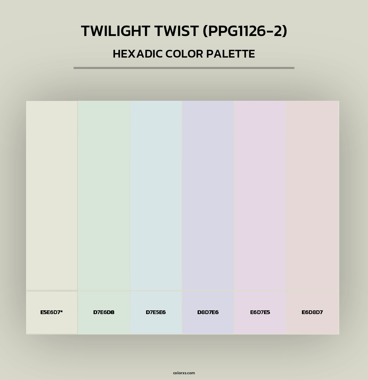 Twilight Twist (PPG1126-2) - Hexadic Color Palette