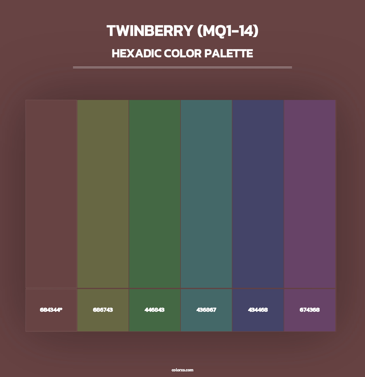 Twinberry (MQ1-14) - Hexadic Color Palette