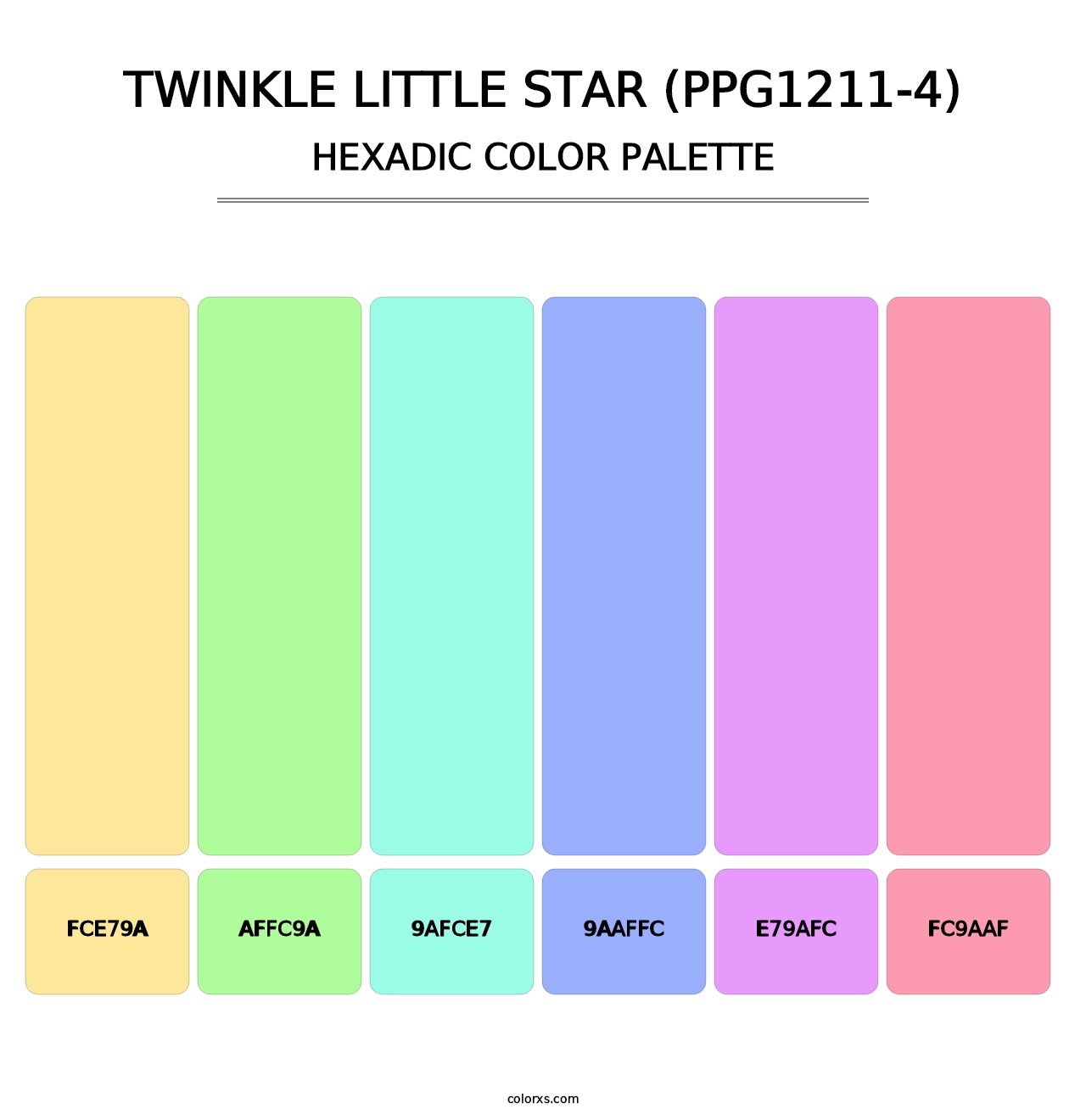 Twinkle Little Star (PPG1211-4) - Hexadic Color Palette