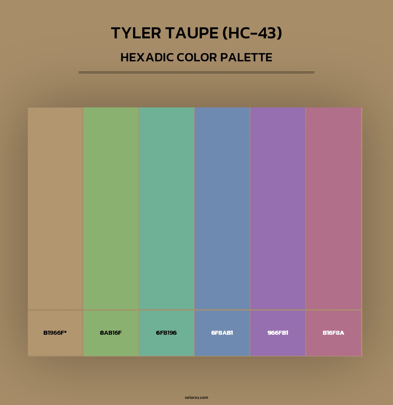 Tyler Taupe (HC-43) - Hexadic Color Palette