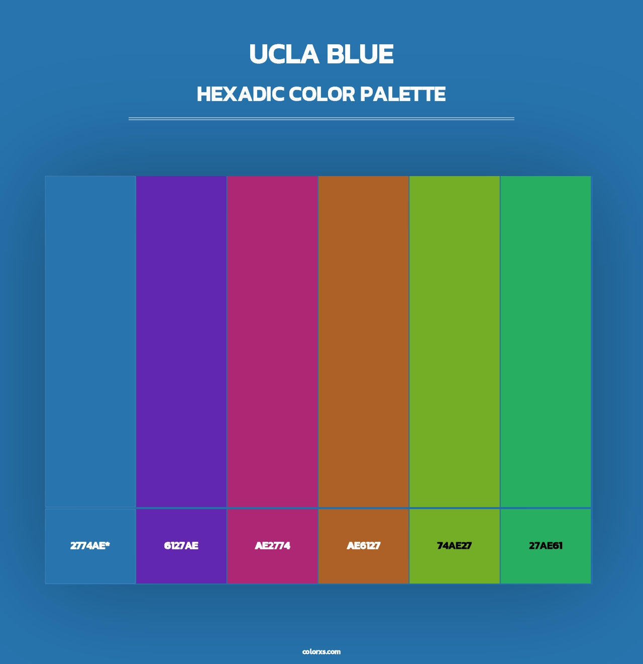 UCLA Blue - Hexadic Color Palette