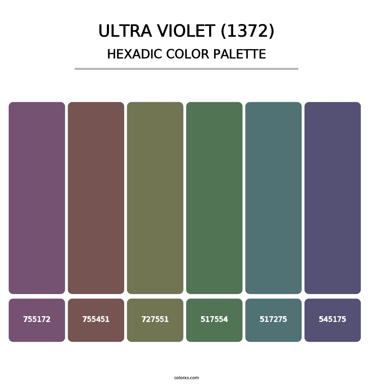 Ultra Violet (1372) - Hexadic Color Palette