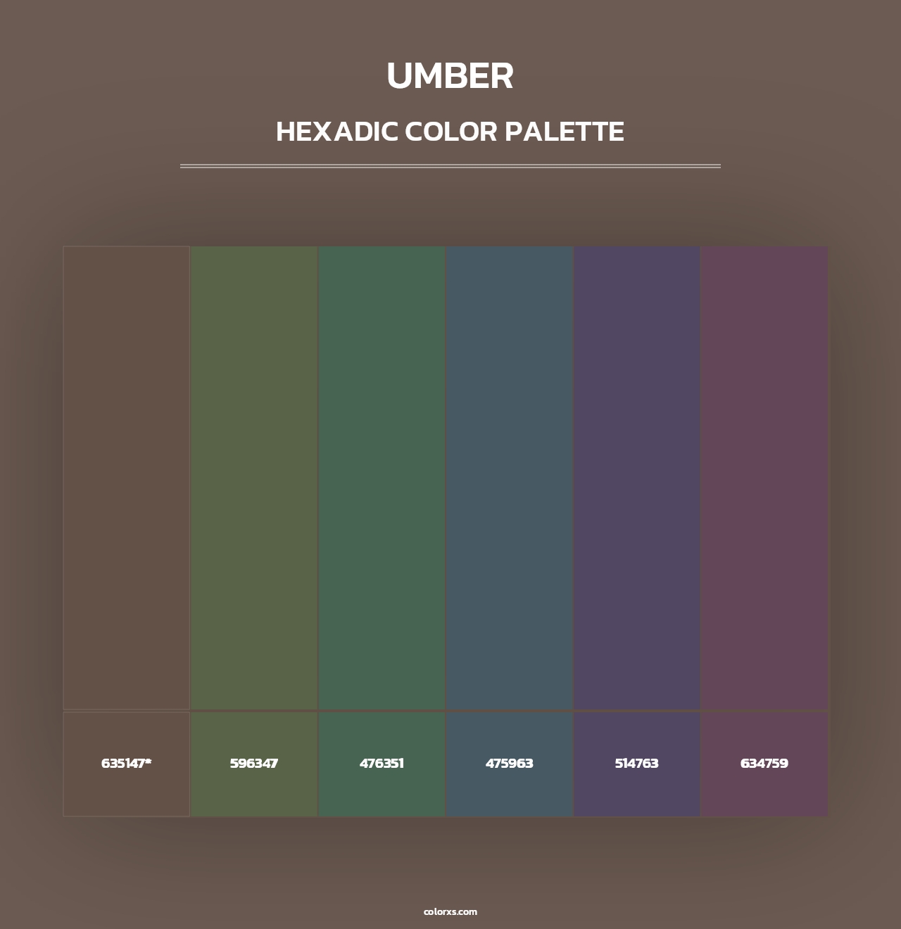 Umber - Hexadic Color Palette