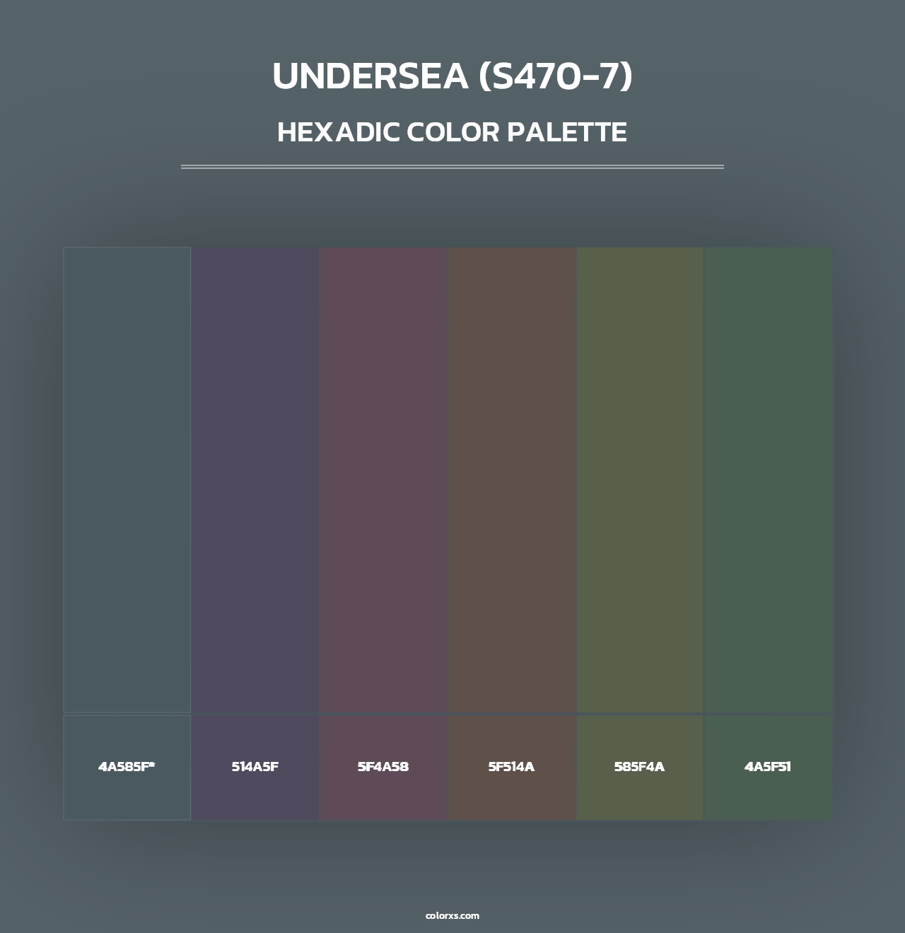 Undersea (S470-7) - Hexadic Color Palette