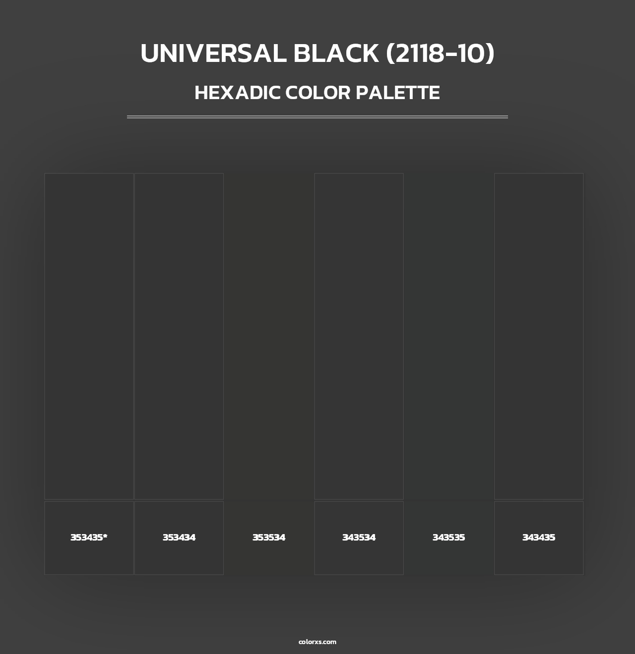 Universal Black (2118-10) - Hexadic Color Palette