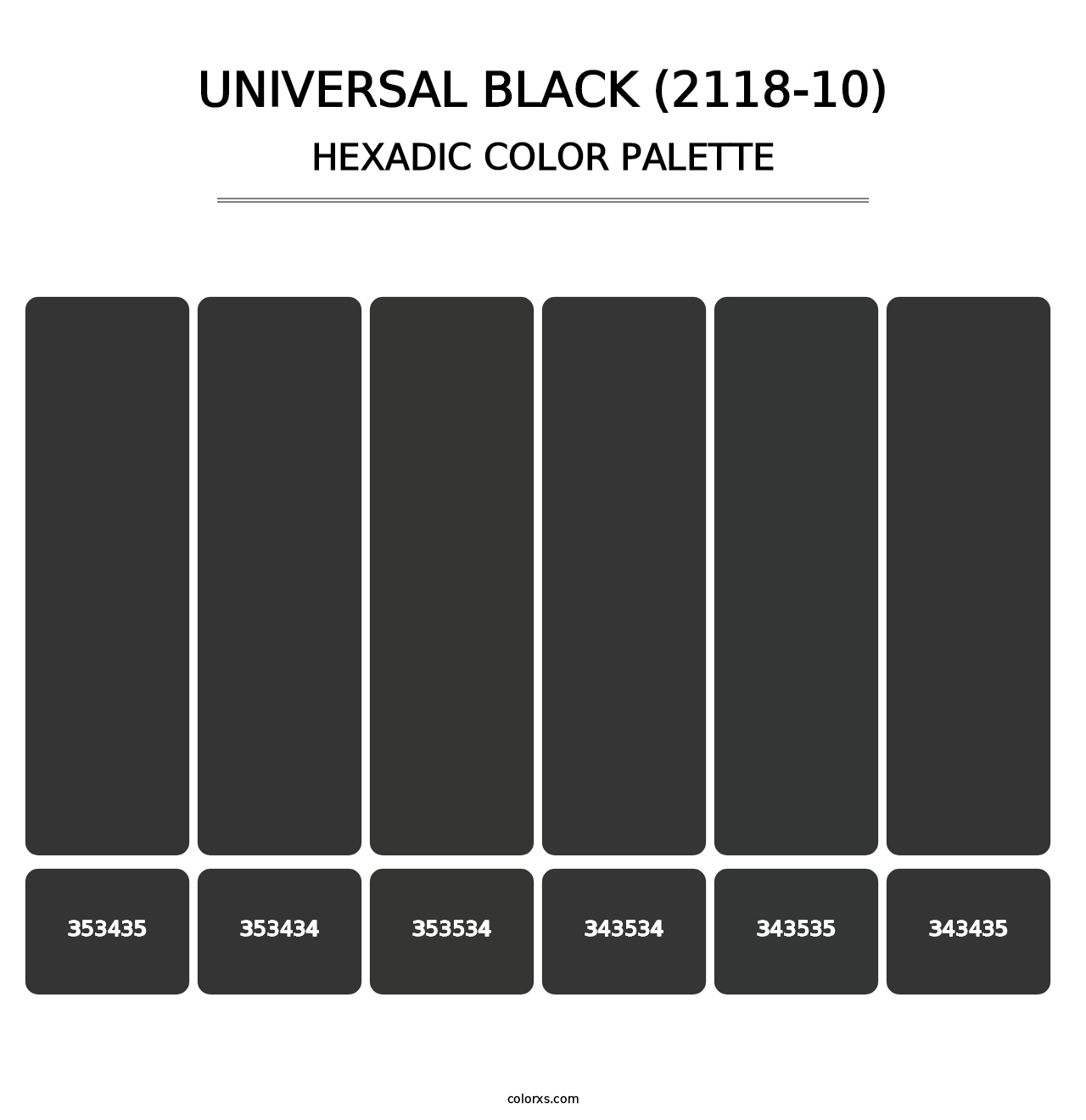 Universal Black (2118-10) - Hexadic Color Palette