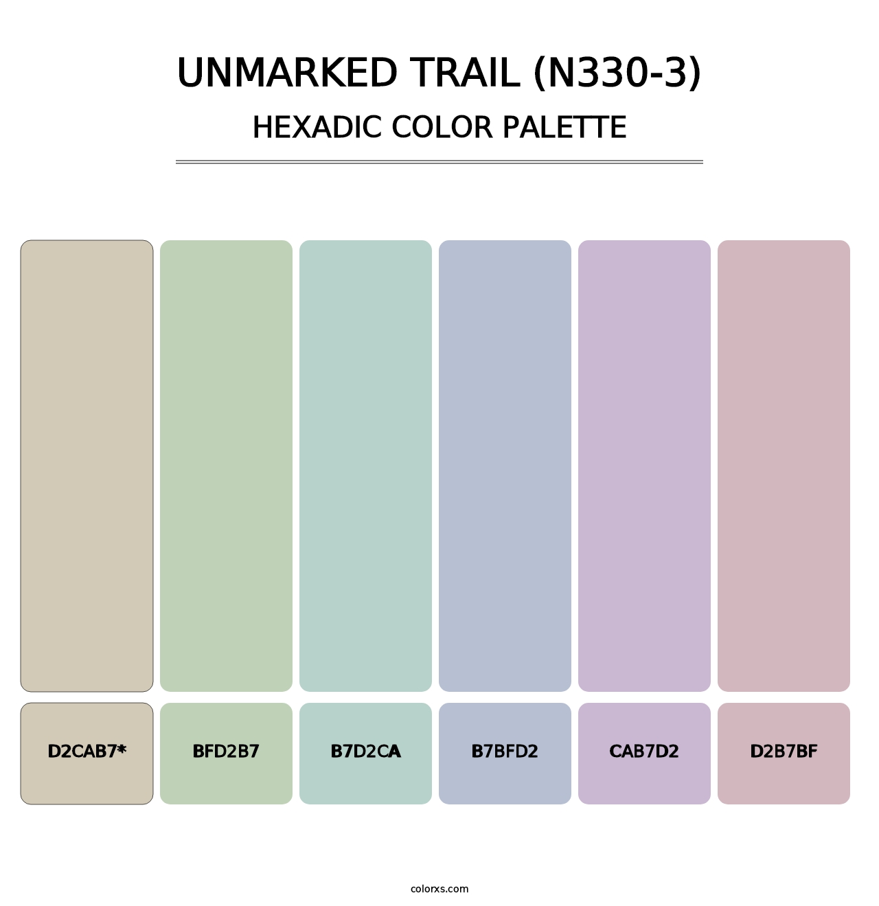 Unmarked Trail (N330-3) - Hexadic Color Palette
