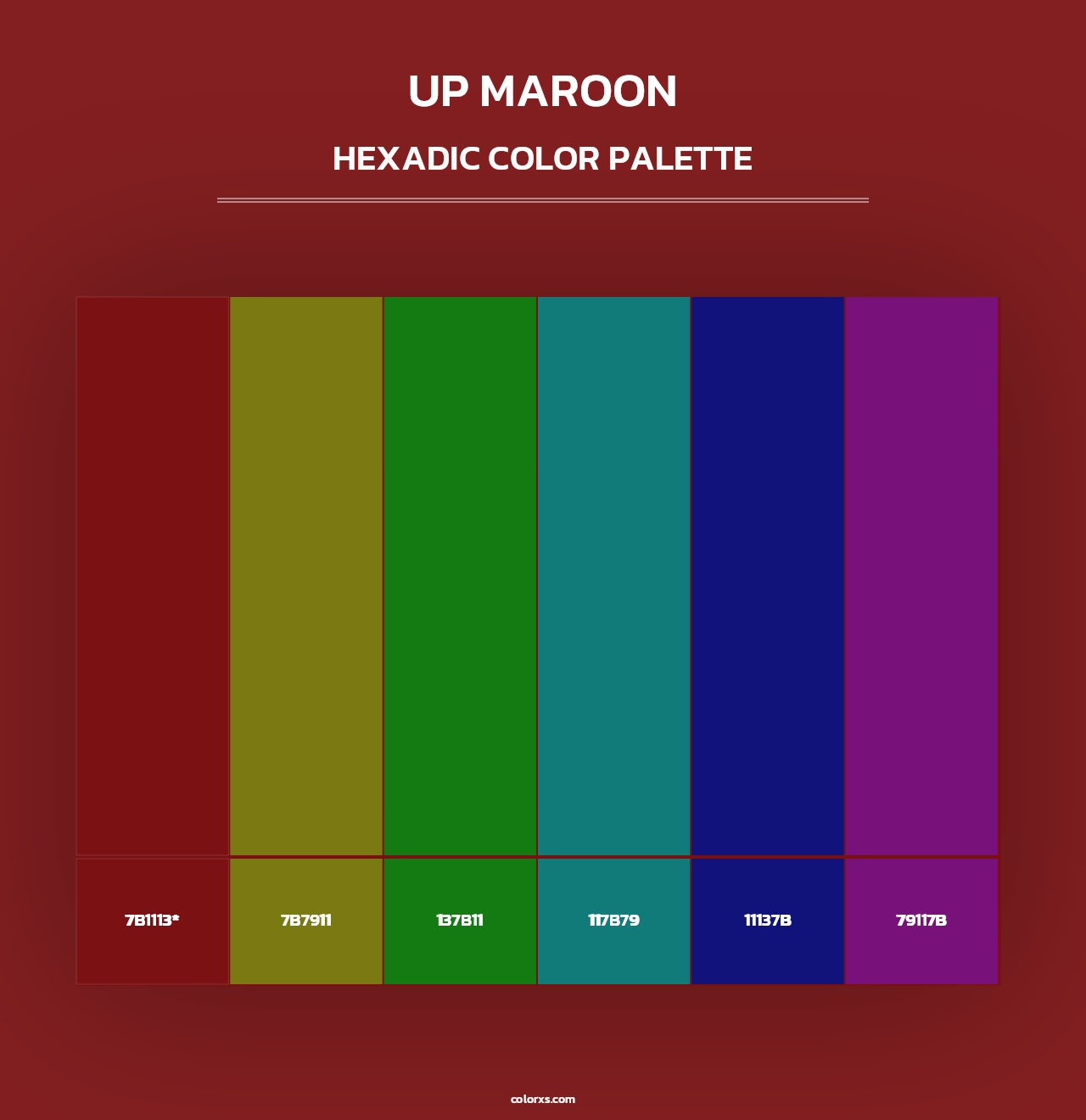 UP Maroon - Hexadic Color Palette