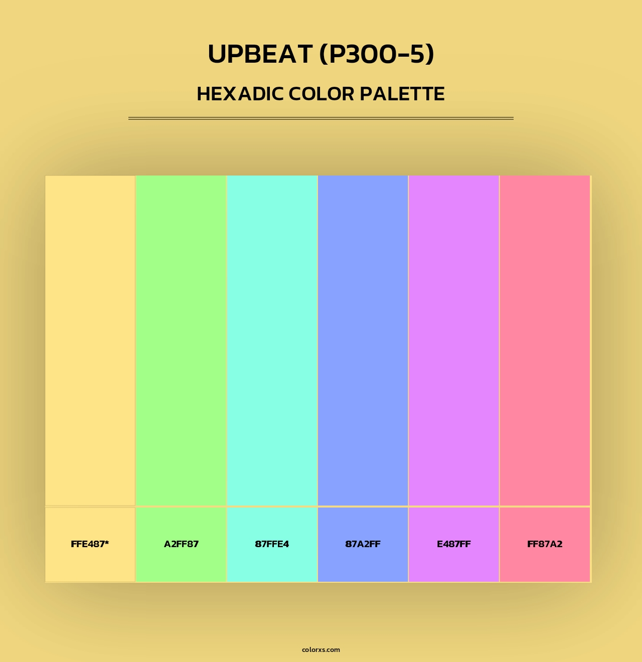 Upbeat (P300-5) - Hexadic Color Palette