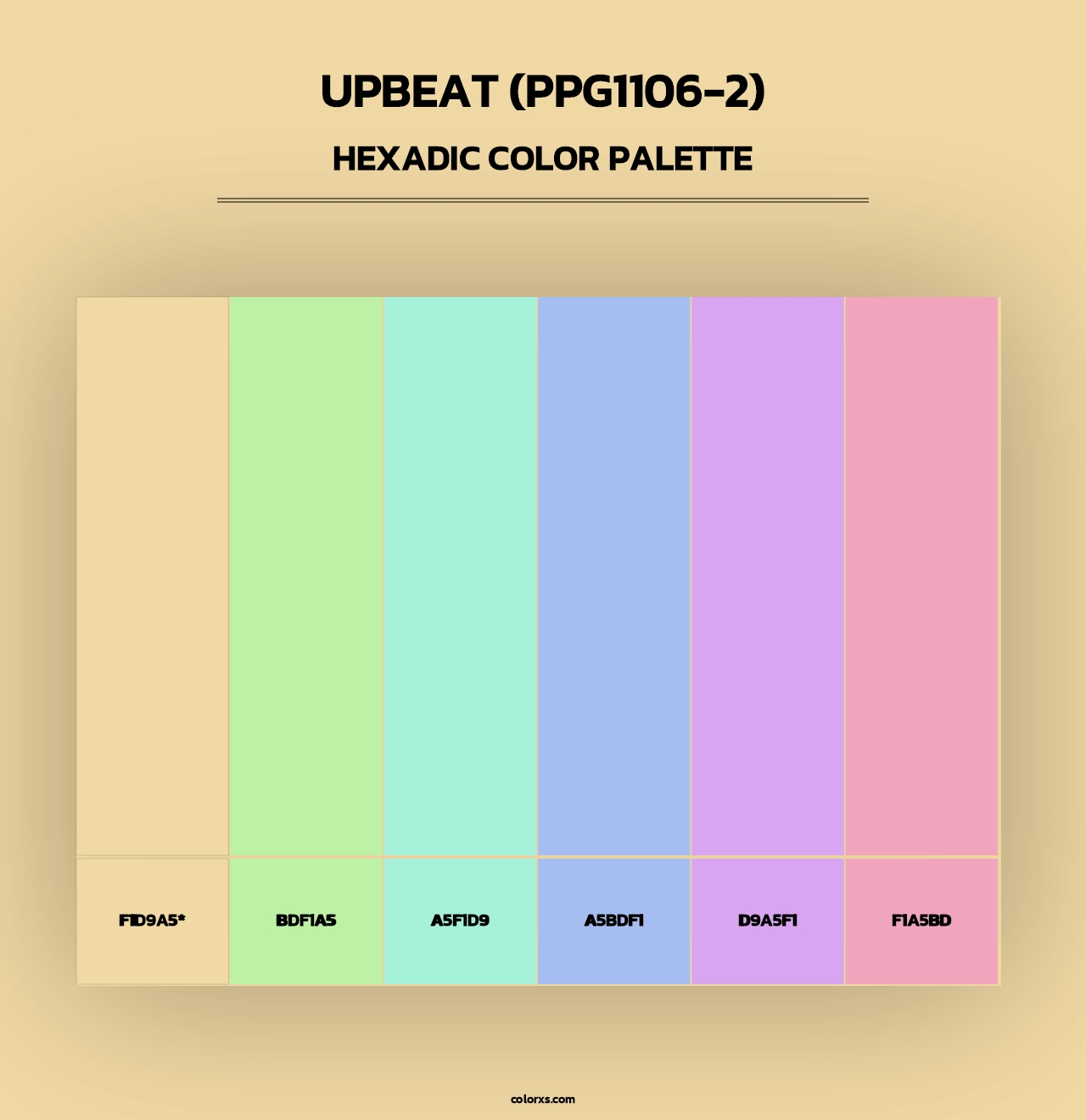 Upbeat (PPG1106-2) - Hexadic Color Palette