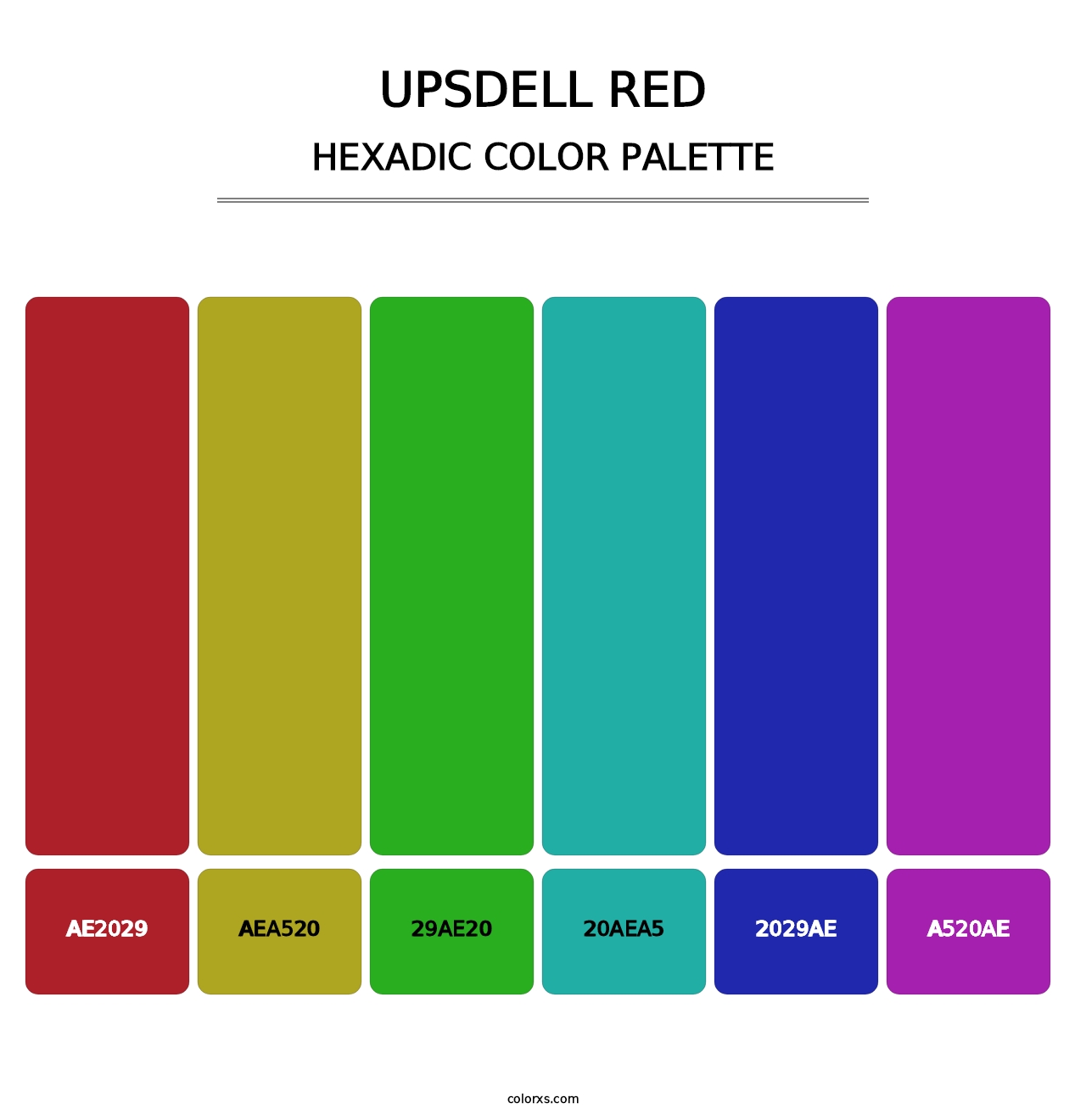 Upsdell Red - Hexadic Color Palette