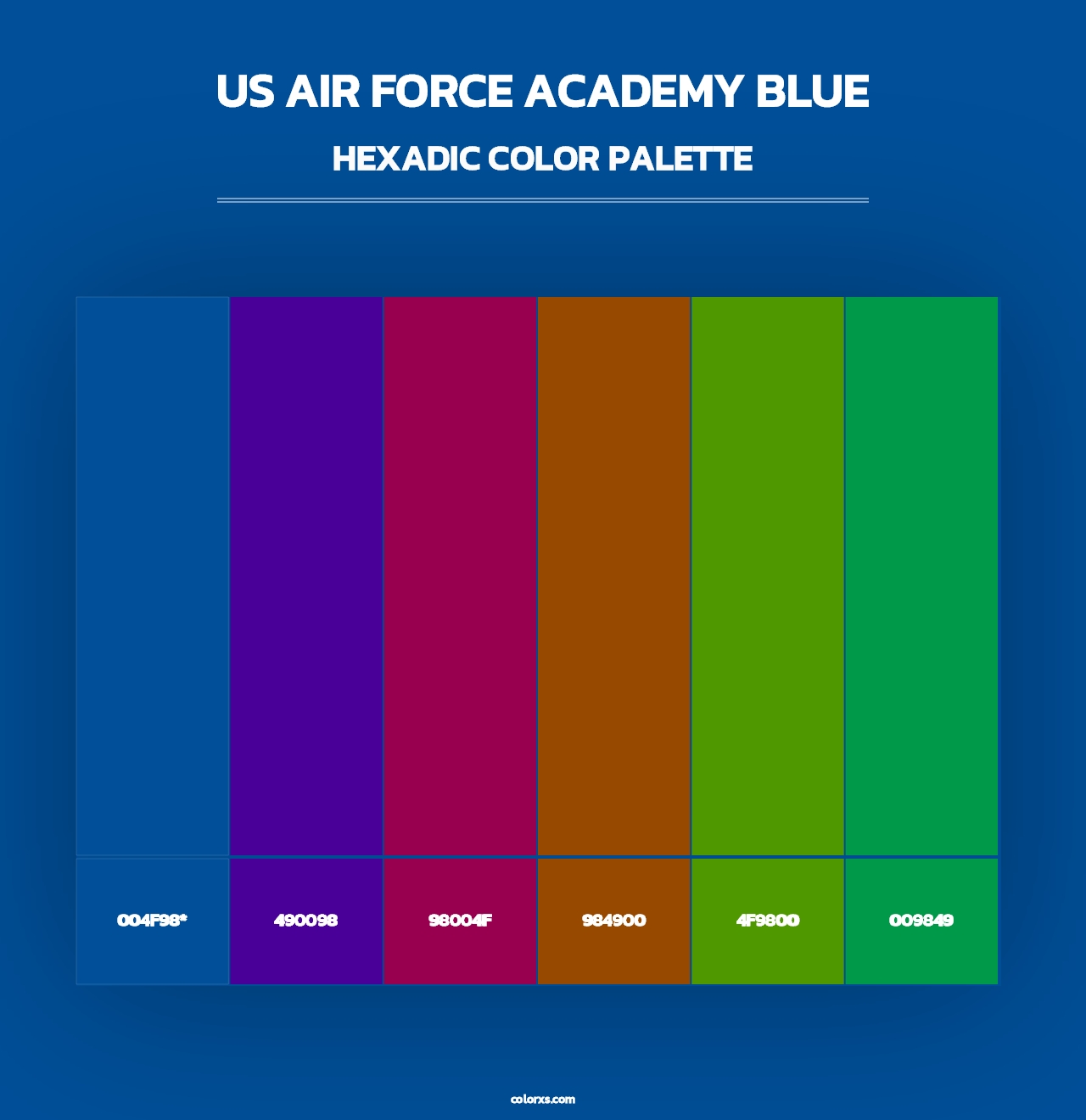 US Air Force Academy Blue - Hexadic Color Palette