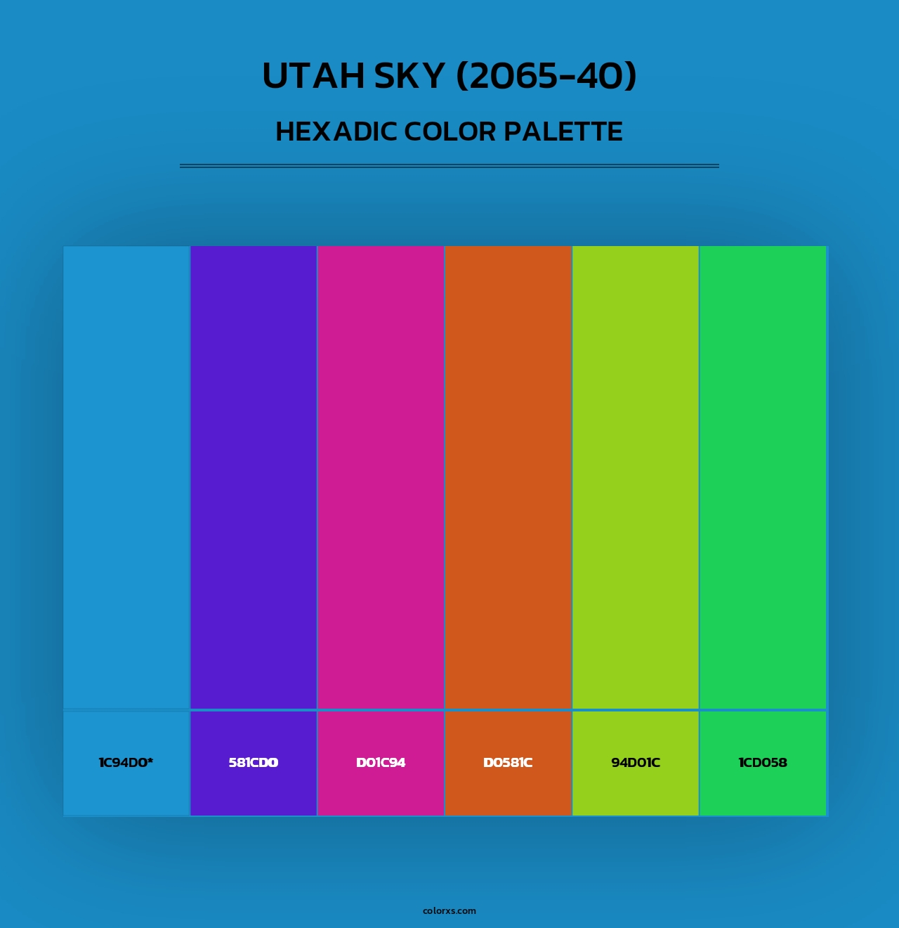 Utah Sky (2065-40) - Hexadic Color Palette
