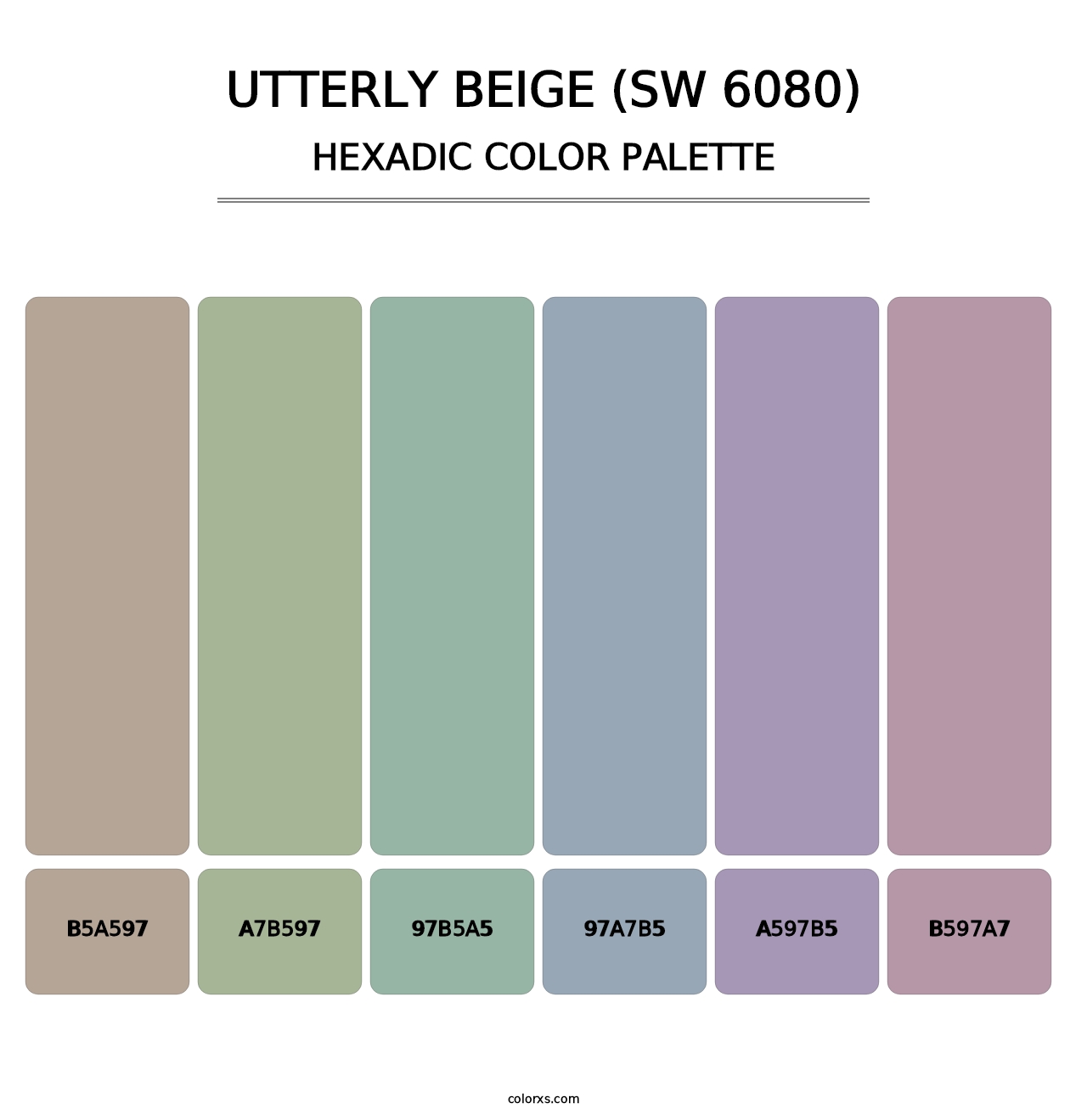 Utterly Beige (SW 6080) - Hexadic Color Palette