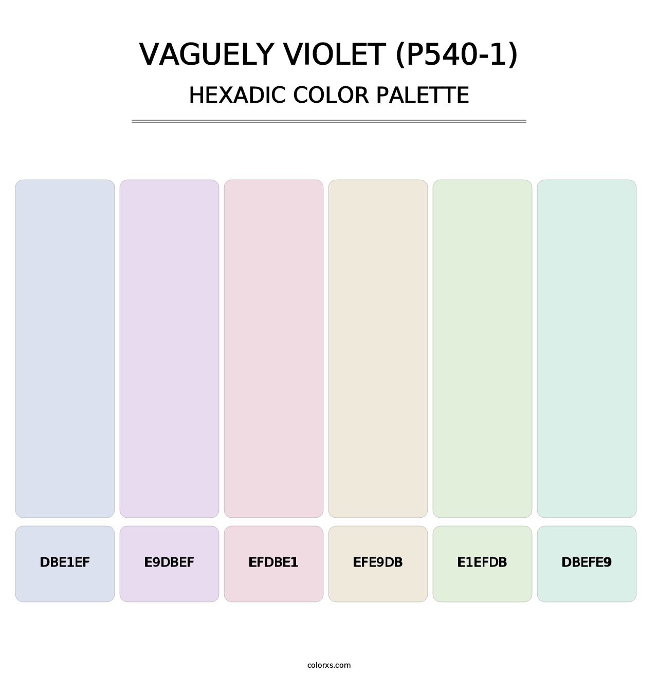Vaguely Violet (P540-1) - Hexadic Color Palette