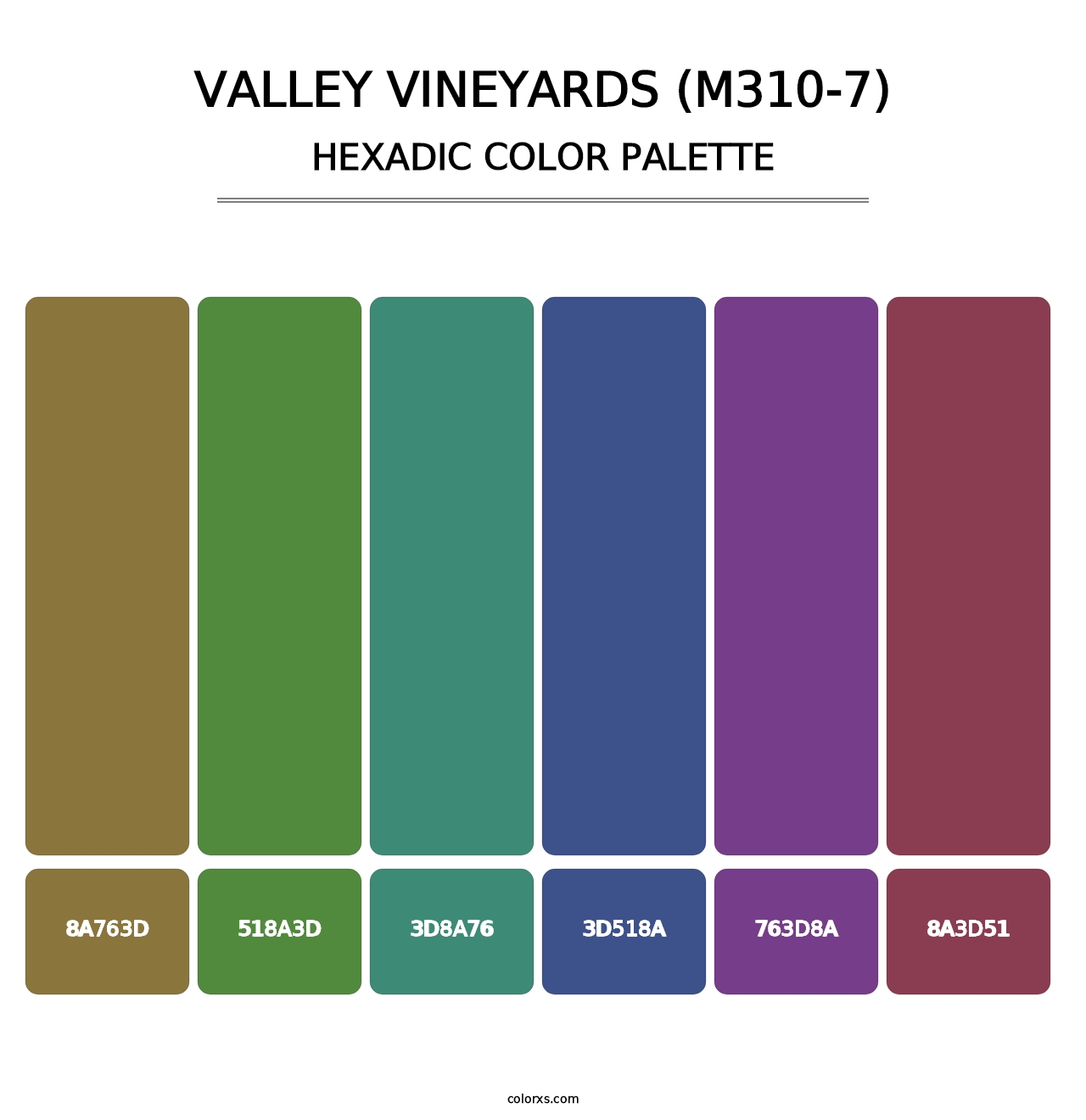 Valley Vineyards (M310-7) - Hexadic Color Palette