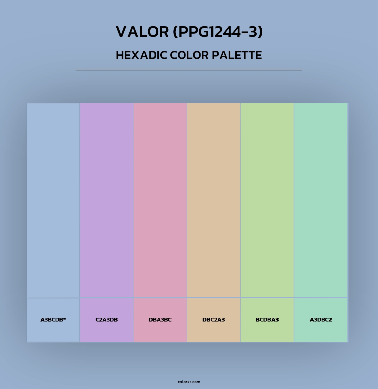 Valor (PPG1244-3) - Hexadic Color Palette
