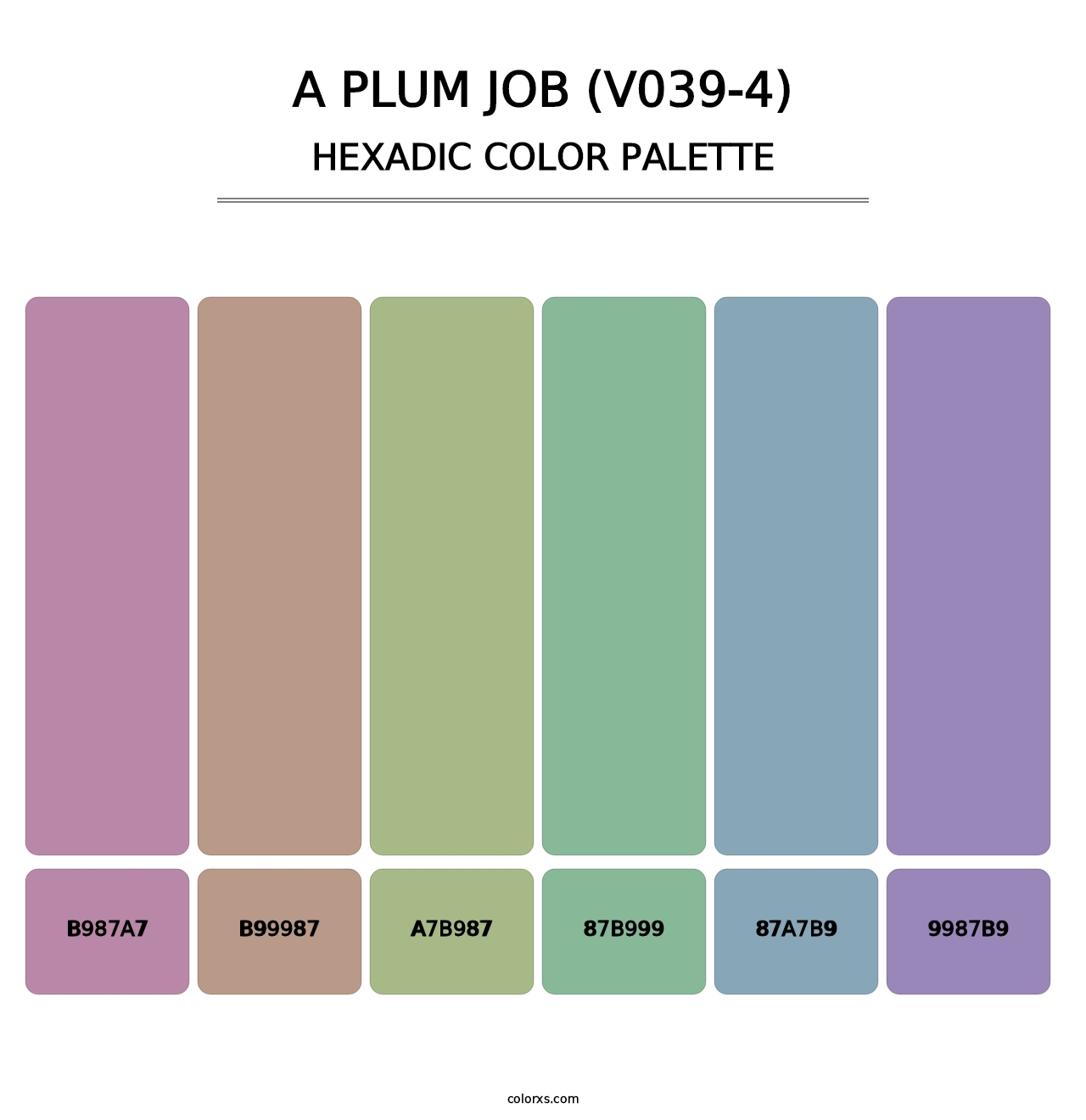 A Plum Job (V039-4) - Hexadic Color Palette