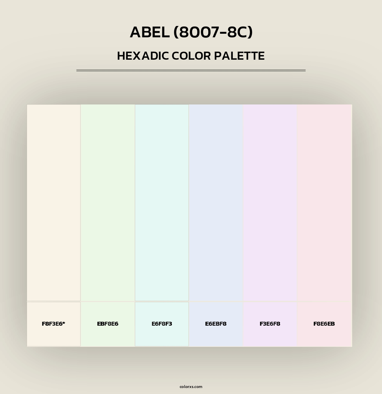 Abel (8007-8C) - Hexadic Color Palette