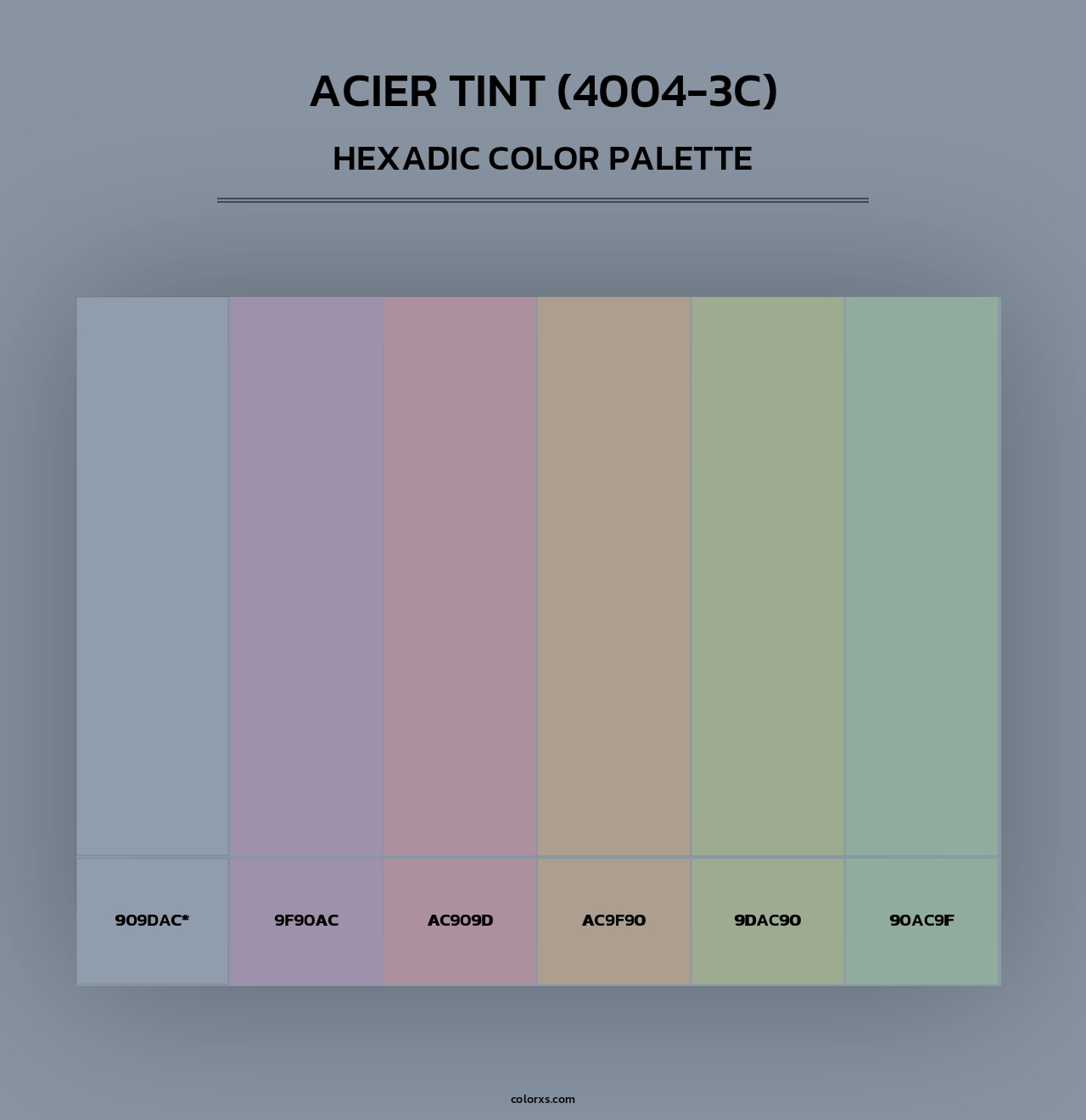 Acier Tint (4004-3C) - Hexadic Color Palette