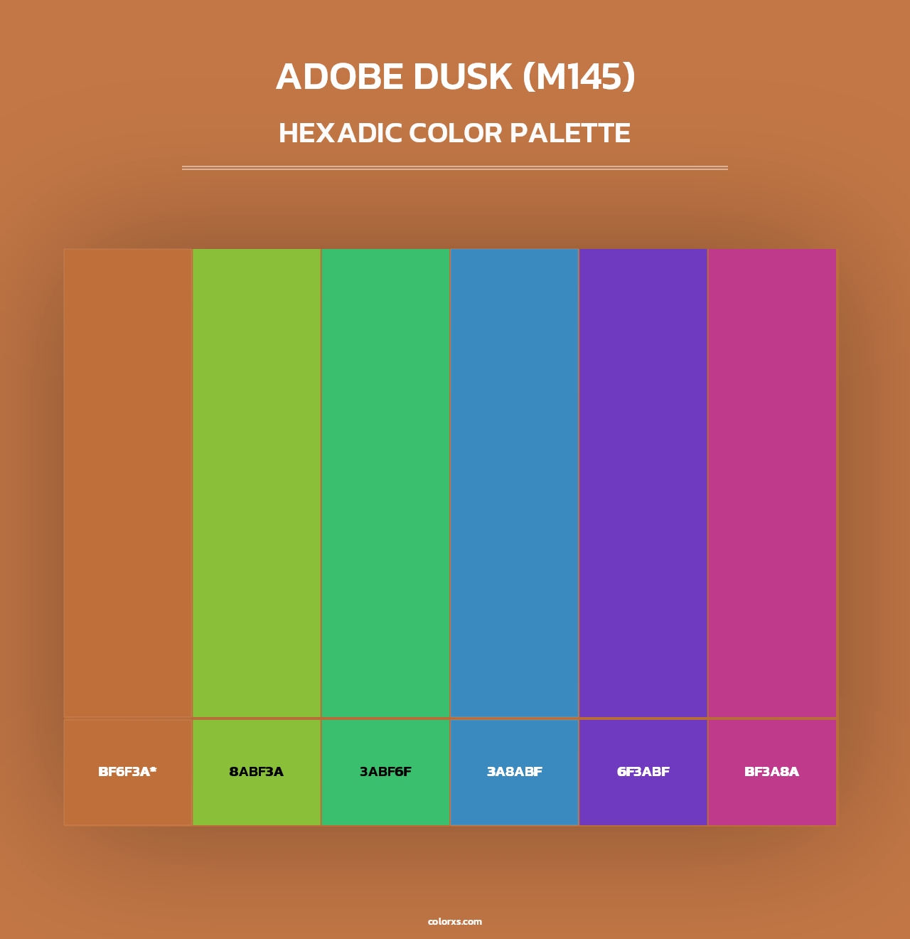 Adobe Dusk (M145) - Hexadic Color Palette