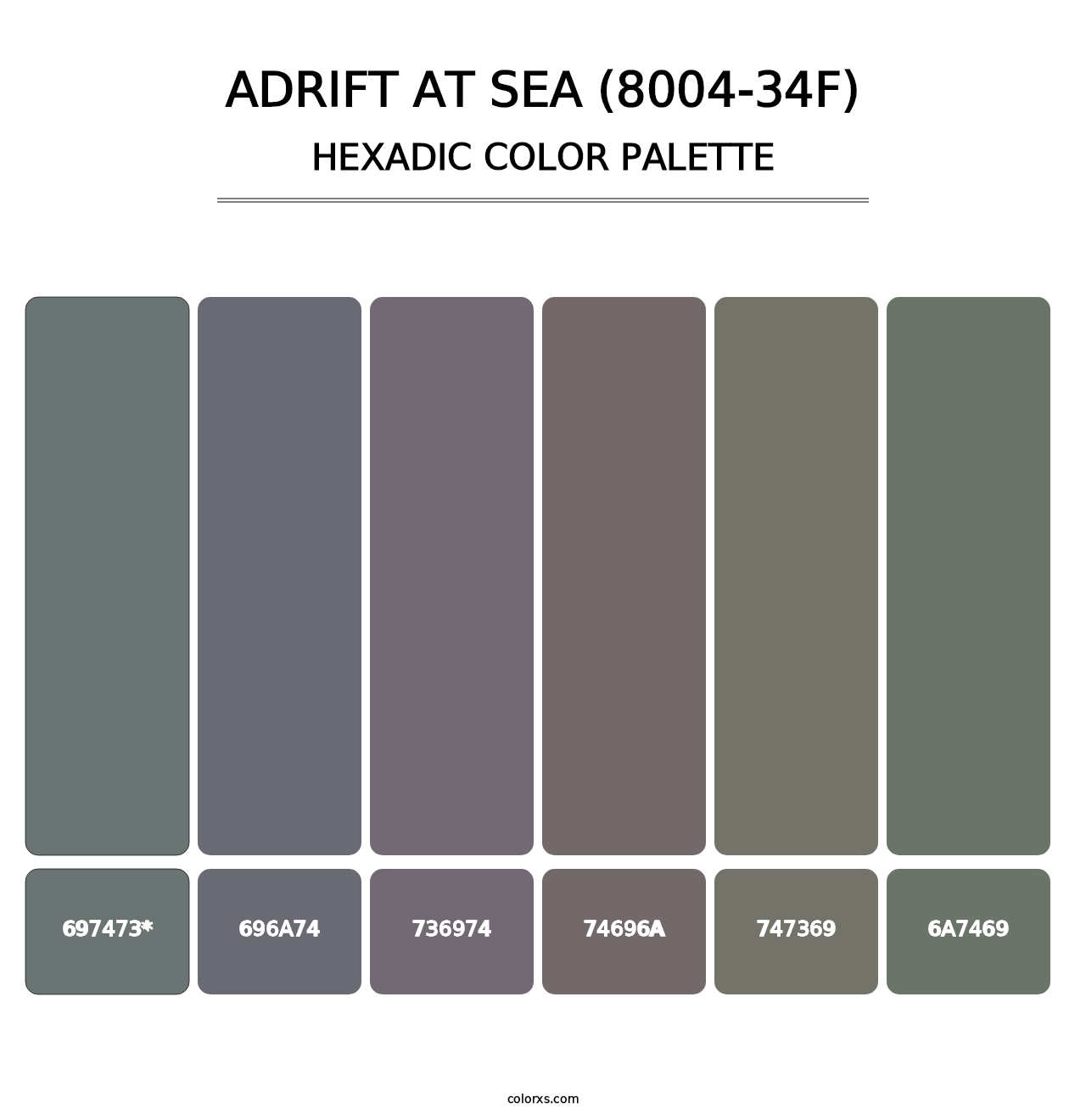 Adrift at Sea (8004-34F) - Hexadic Color Palette