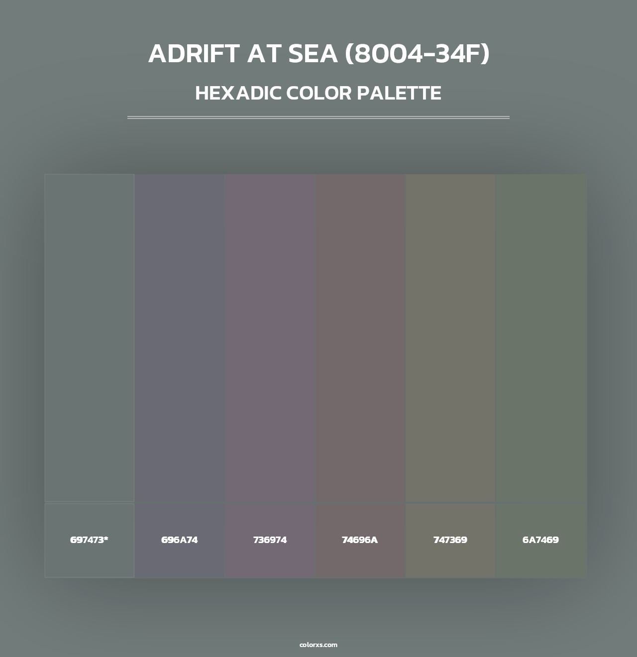 Adrift at Sea (8004-34F) - Hexadic Color Palette