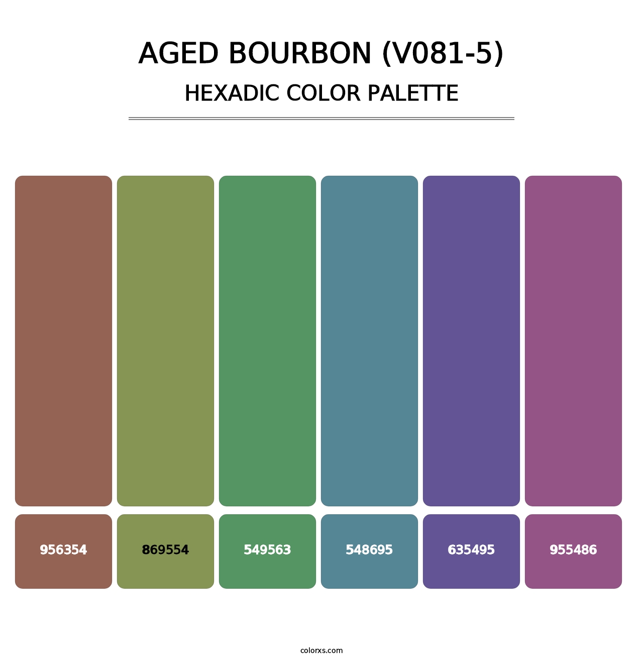 Aged Bourbon (V081-5) - Hexadic Color Palette