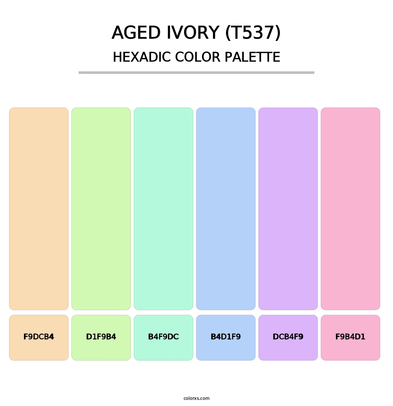 Aged Ivory (T537) - Hexadic Color Palette