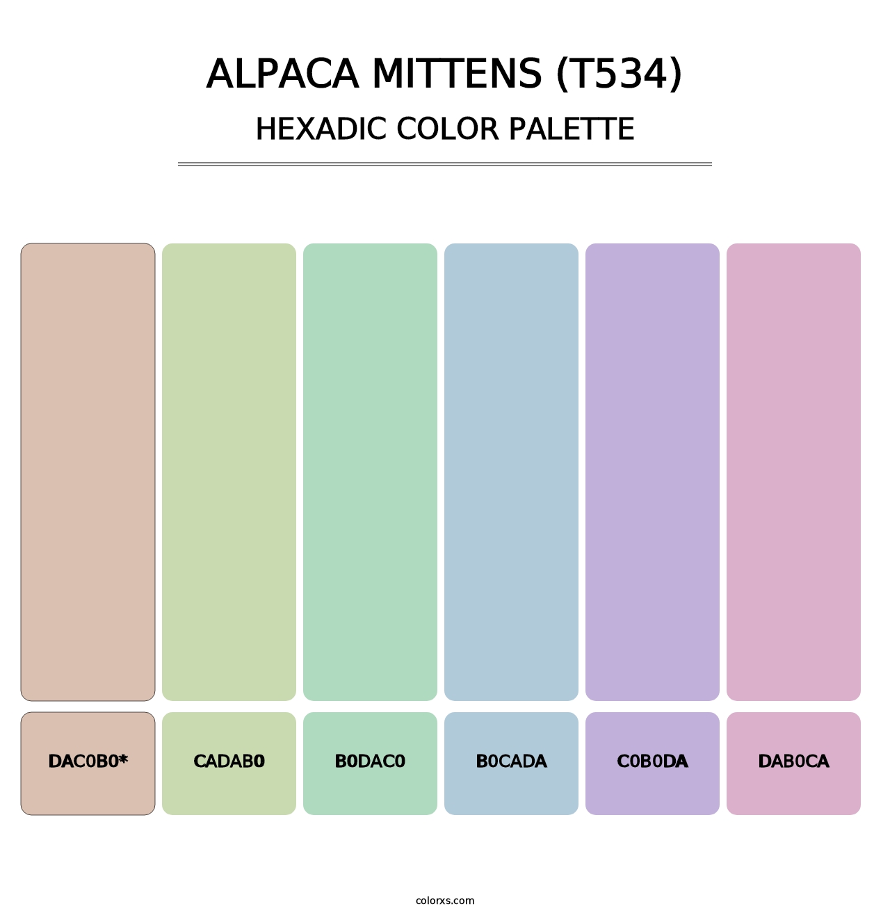 Alpaca Mittens (T534) - Hexadic Color Palette