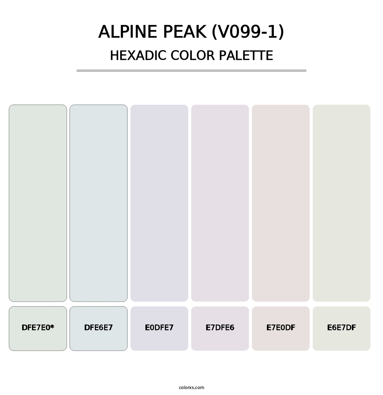 Alpine Peak (V099-1) - Hexadic Color Palette