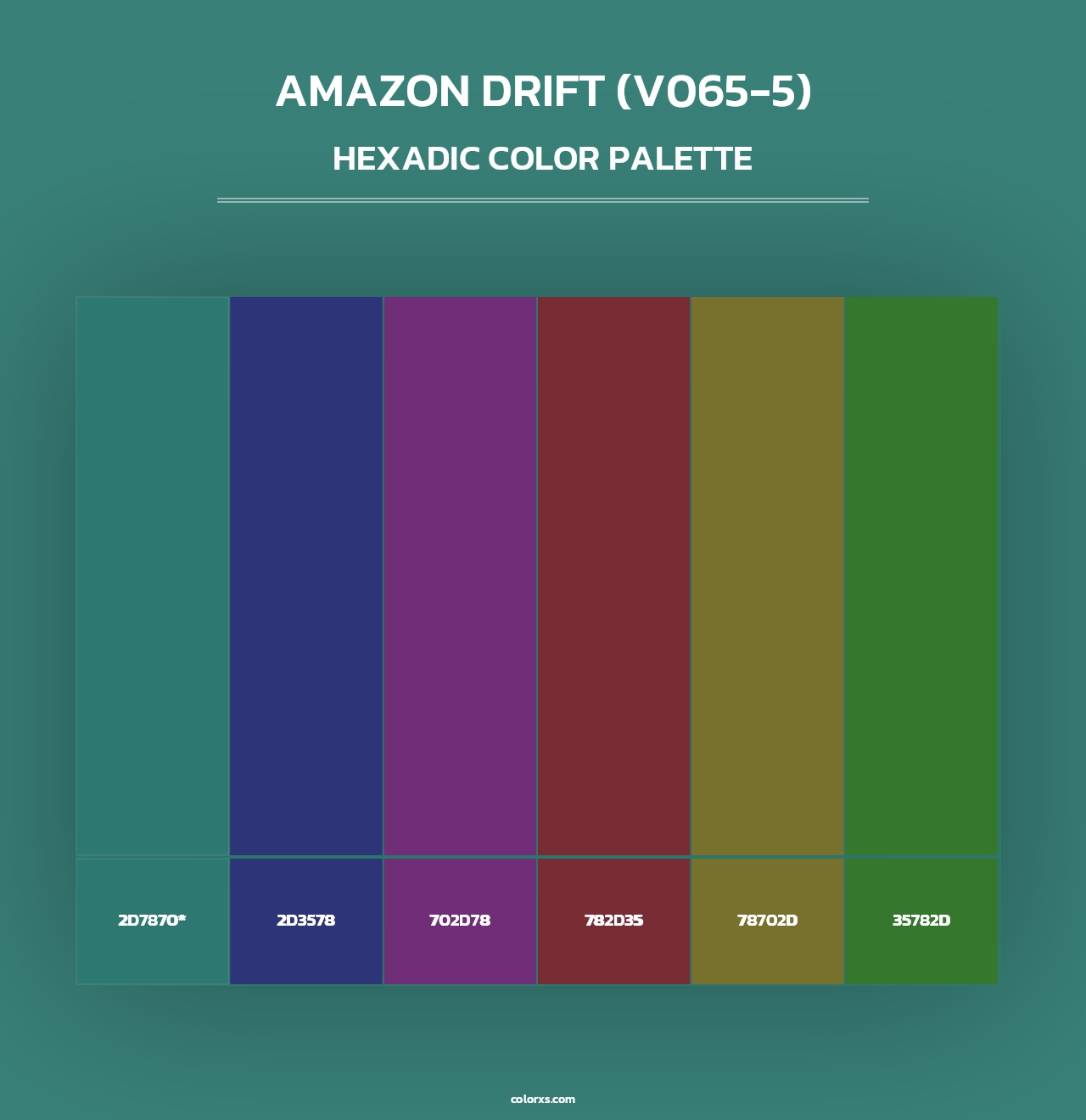 Amazon Drift (V065-5) - Hexadic Color Palette