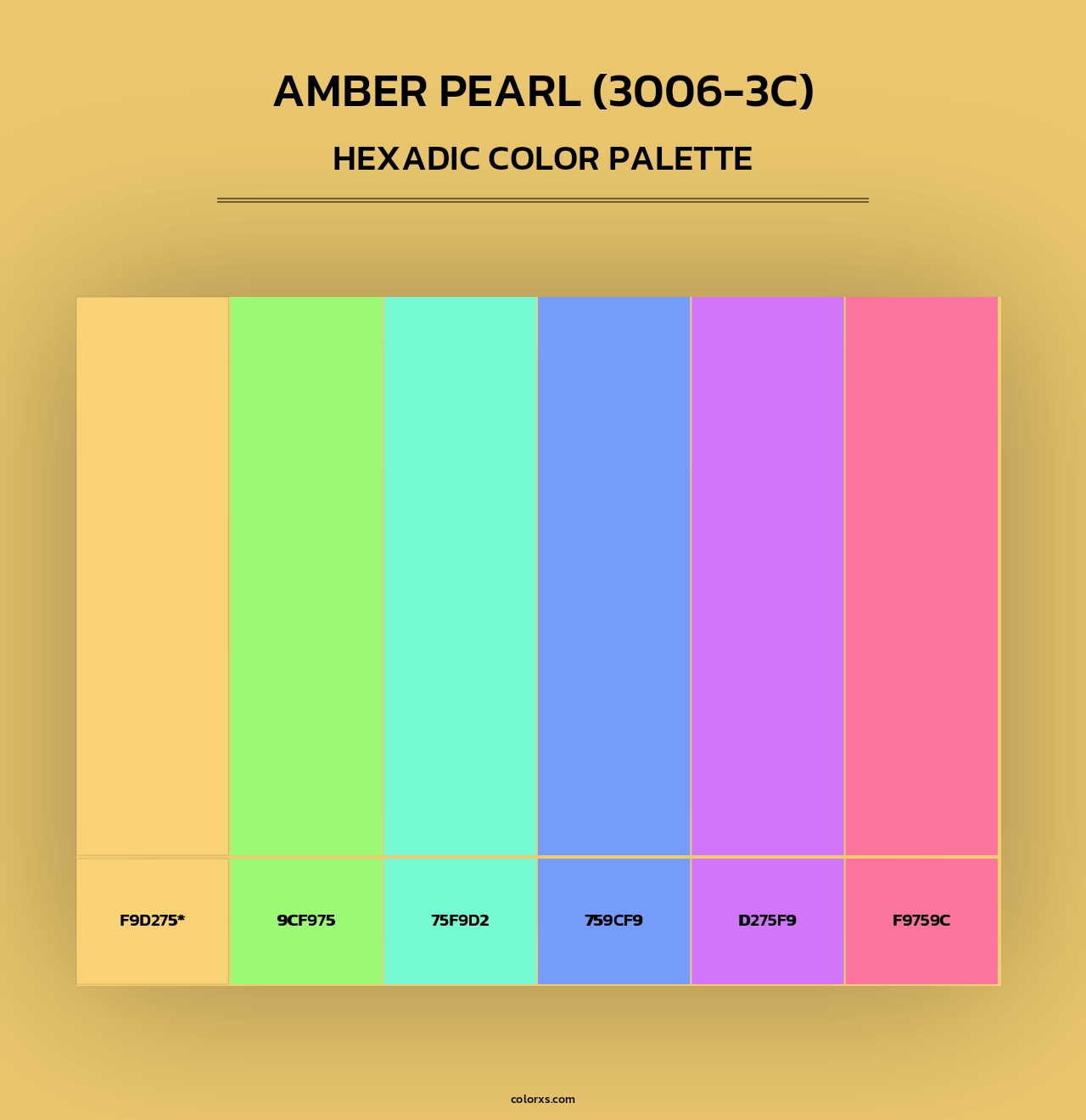 Amber Pearl (3006-3C) - Hexadic Color Palette