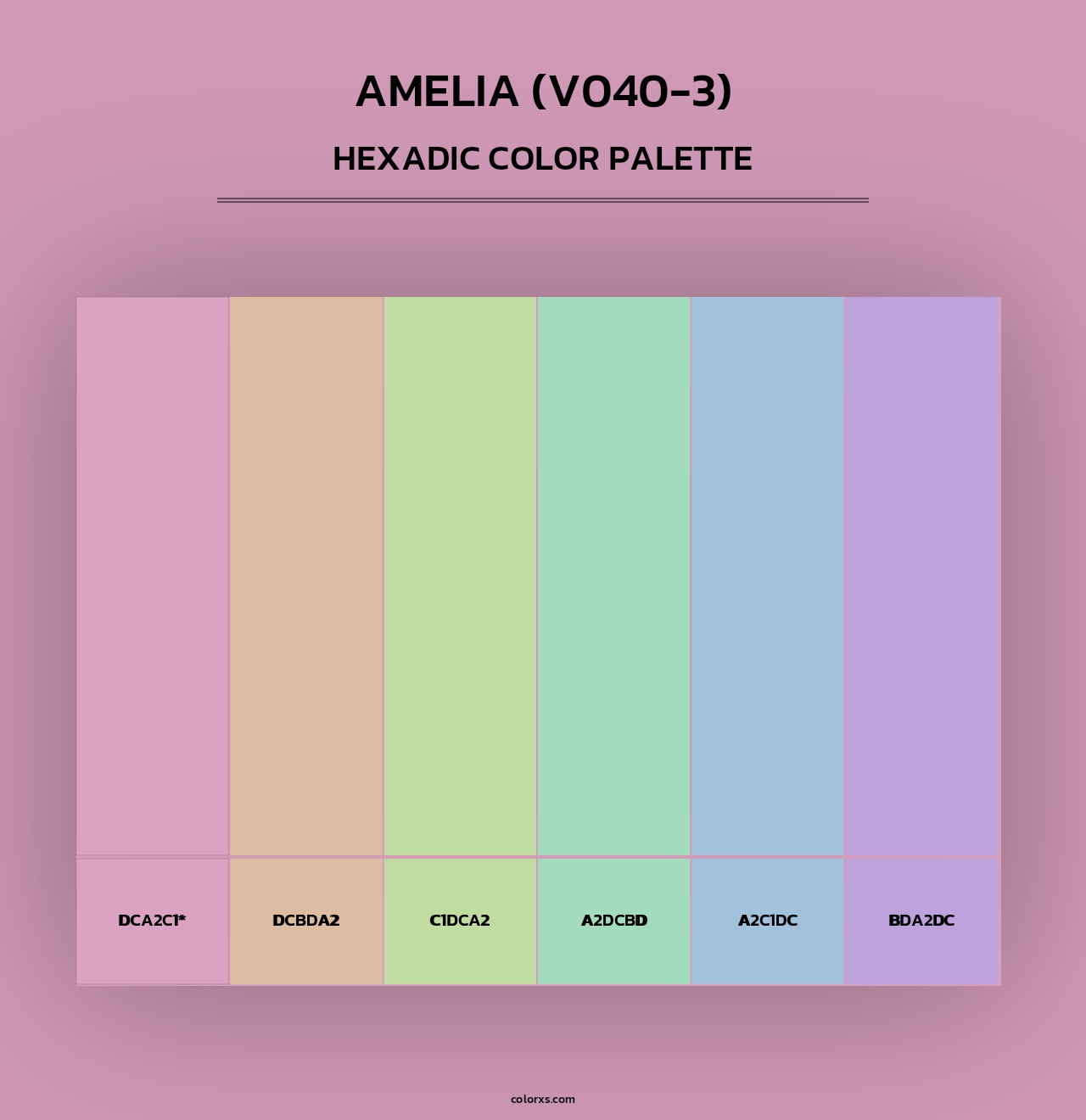 Amelia (V040-3) - Hexadic Color Palette