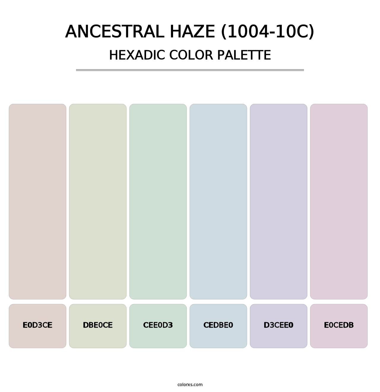 Ancestral Haze (1004-10C) - Hexadic Color Palette
