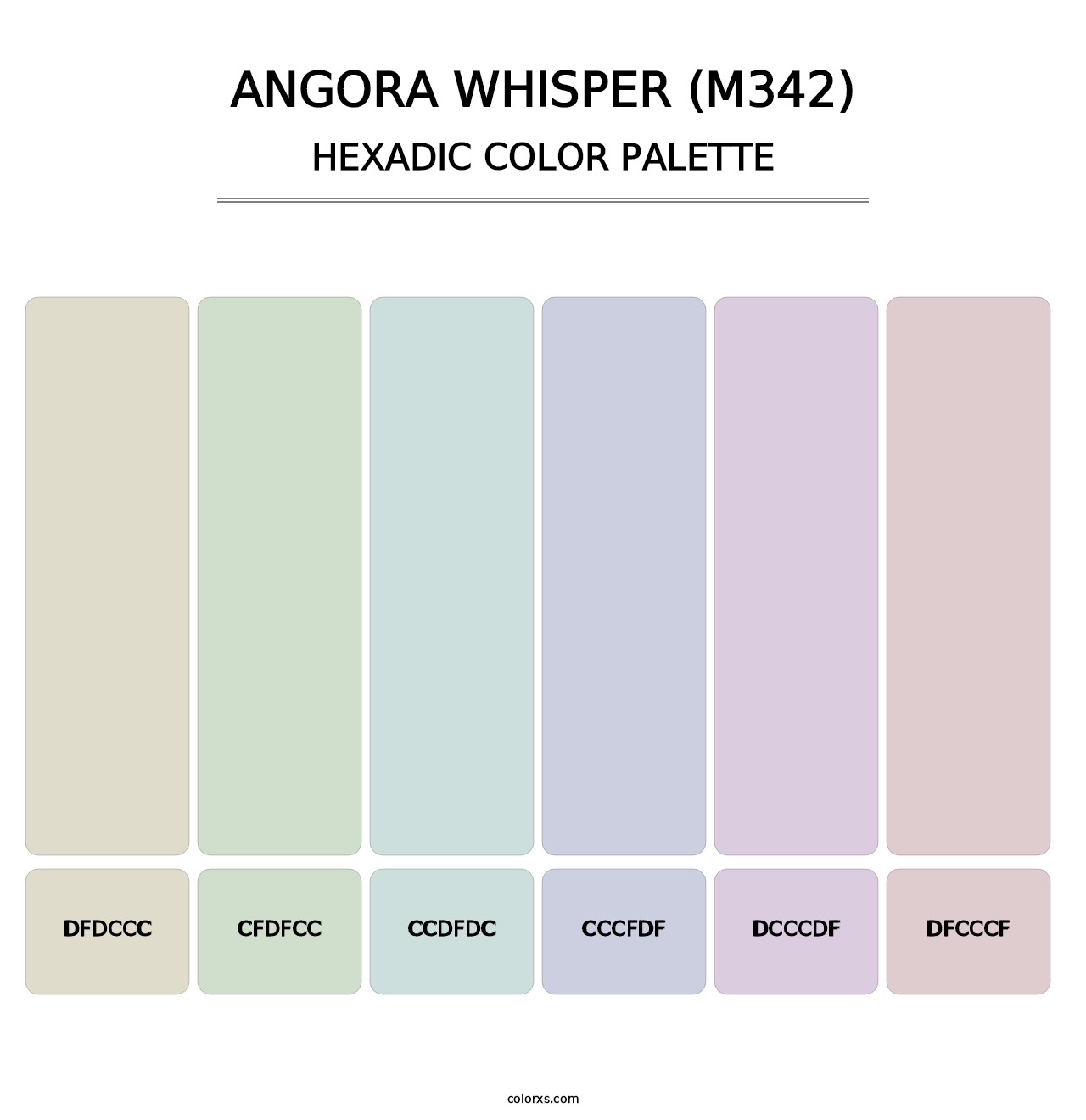 Angora Whisper (M342) - Hexadic Color Palette