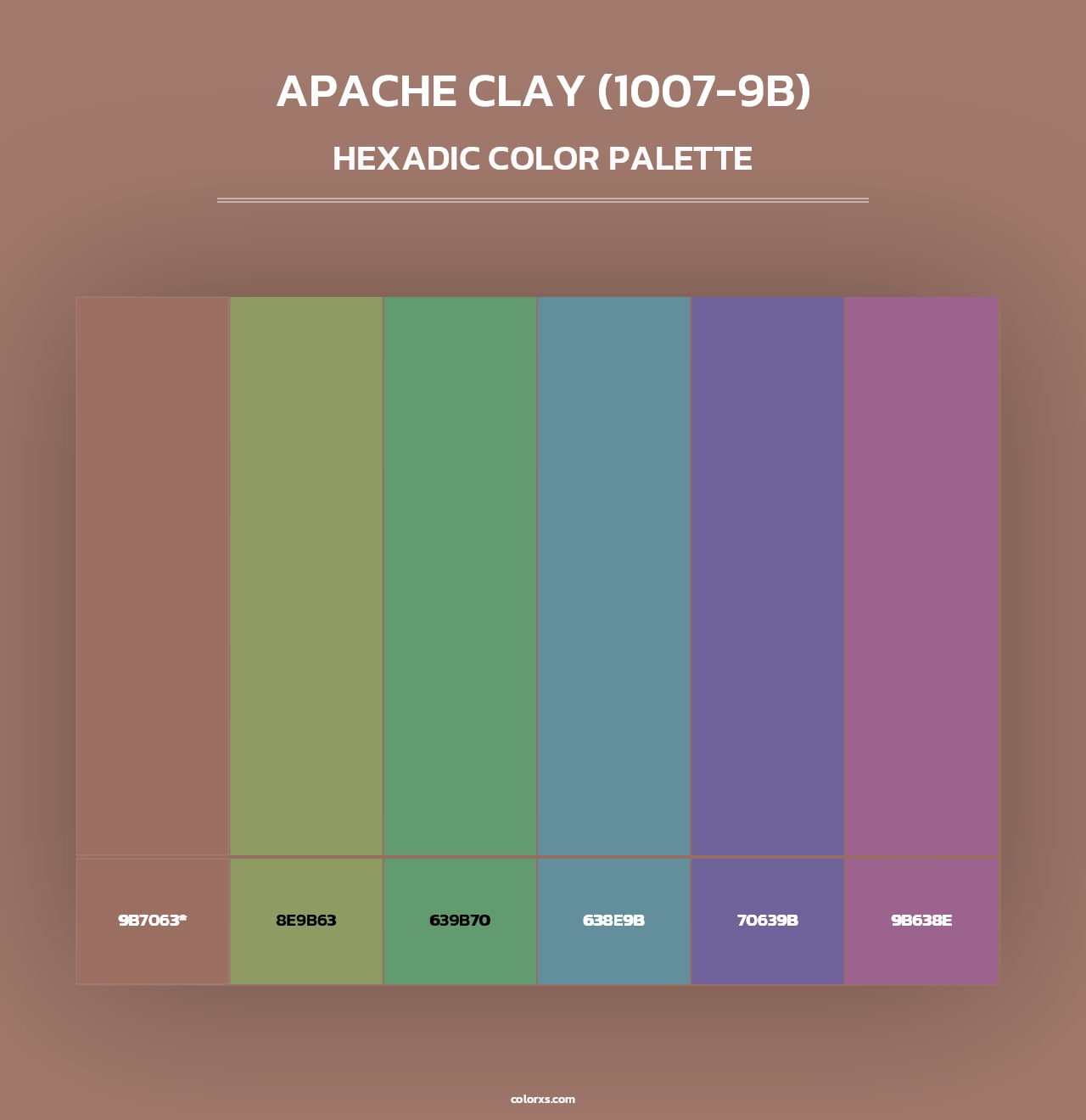 Apache Clay (1007-9B) - Hexadic Color Palette