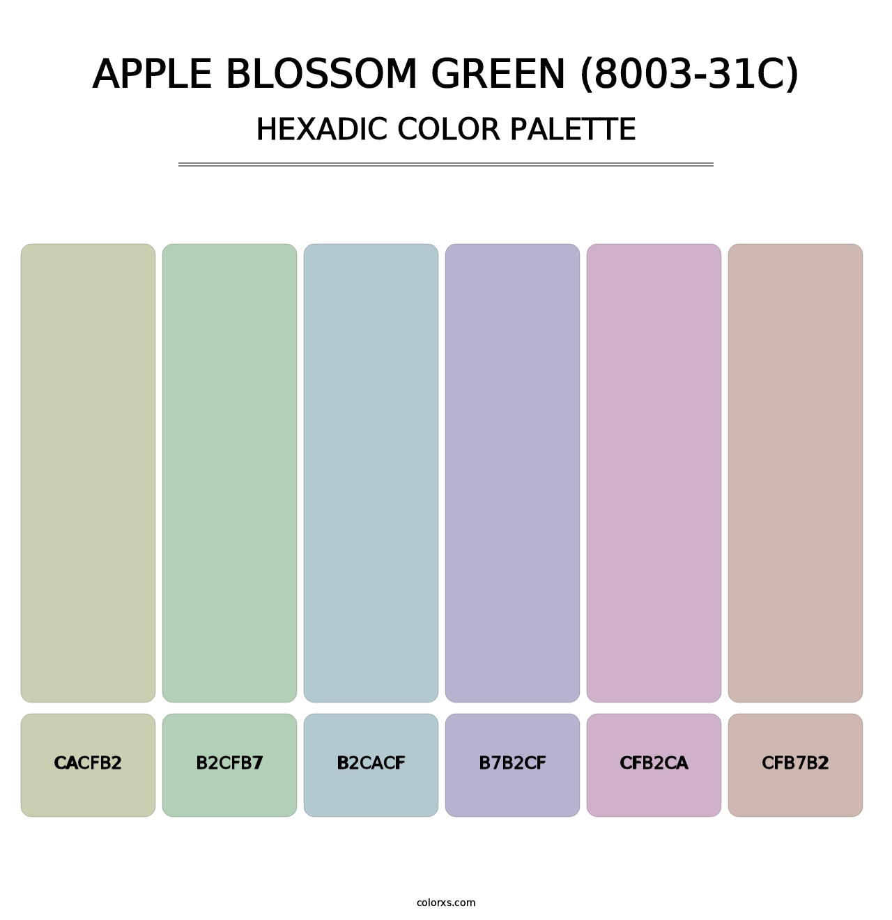 Apple Blossom Green (8003-31C) - Hexadic Color Palette
