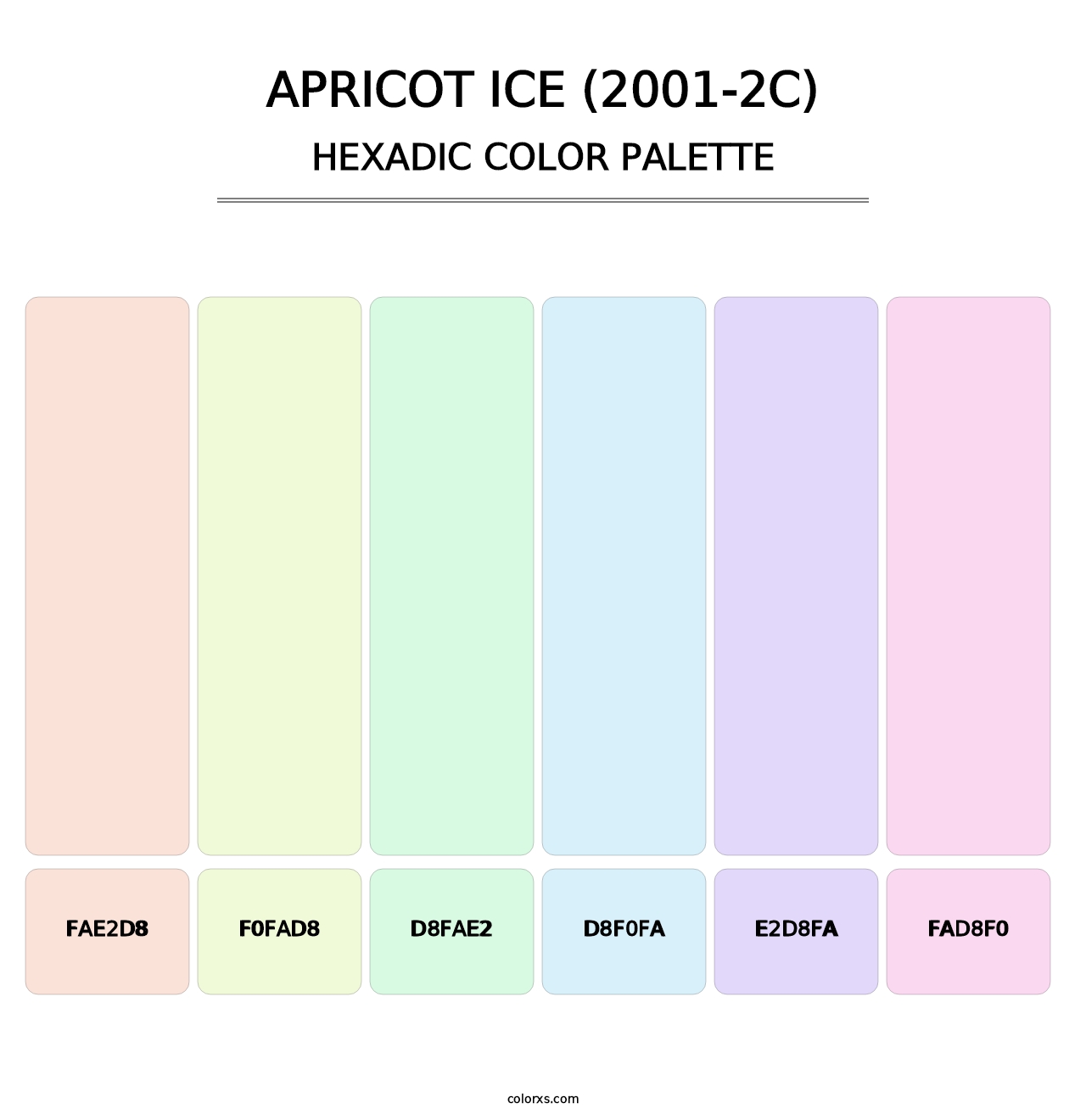 Apricot Ice (2001-2C) - Hexadic Color Palette