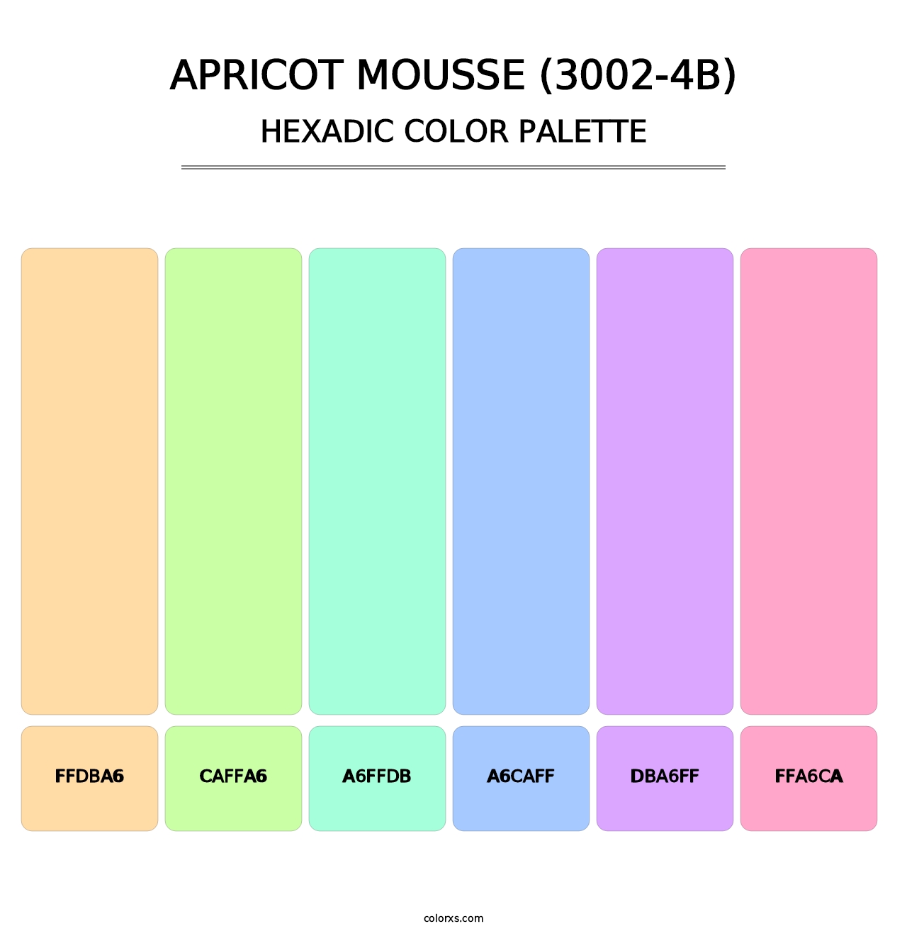 Apricot Mousse (3002-4B) - Hexadic Color Palette