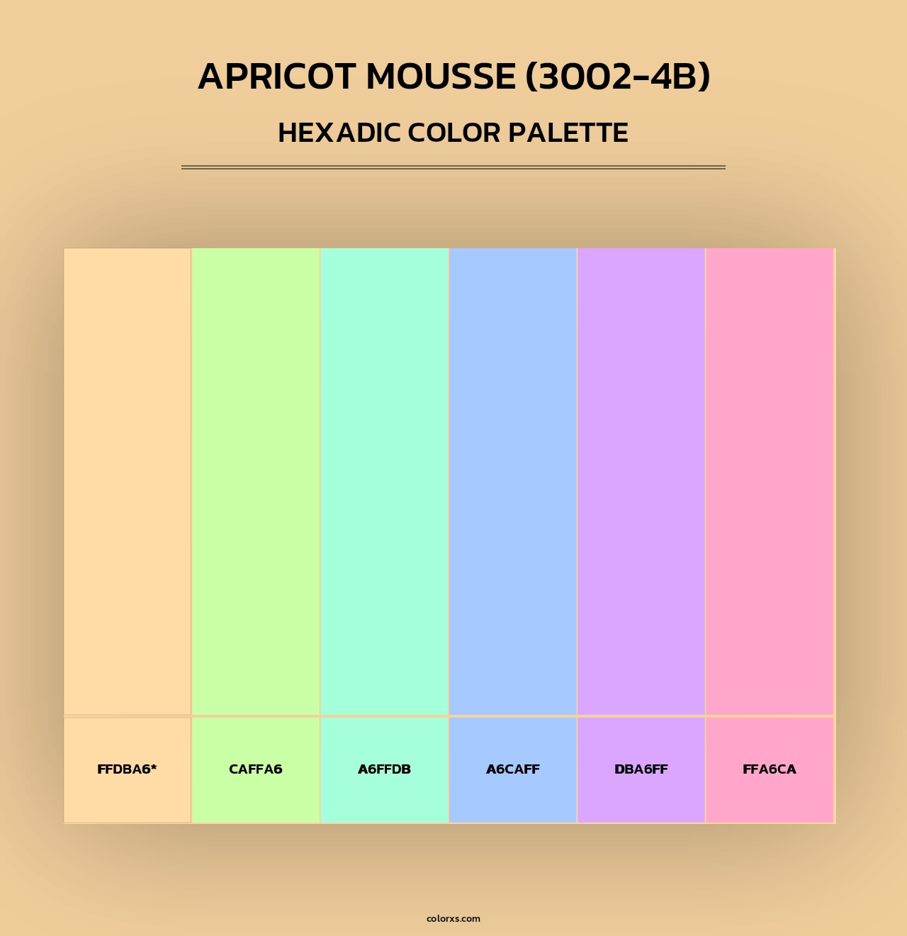 Apricot Mousse (3002-4B) - Hexadic Color Palette