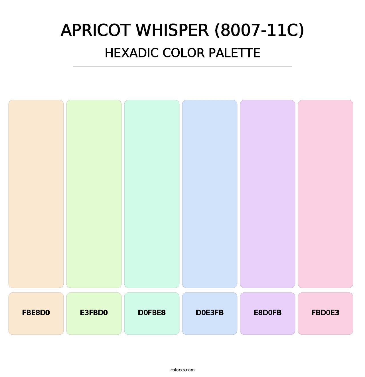 Apricot Whisper (8007-11C) - Hexadic Color Palette