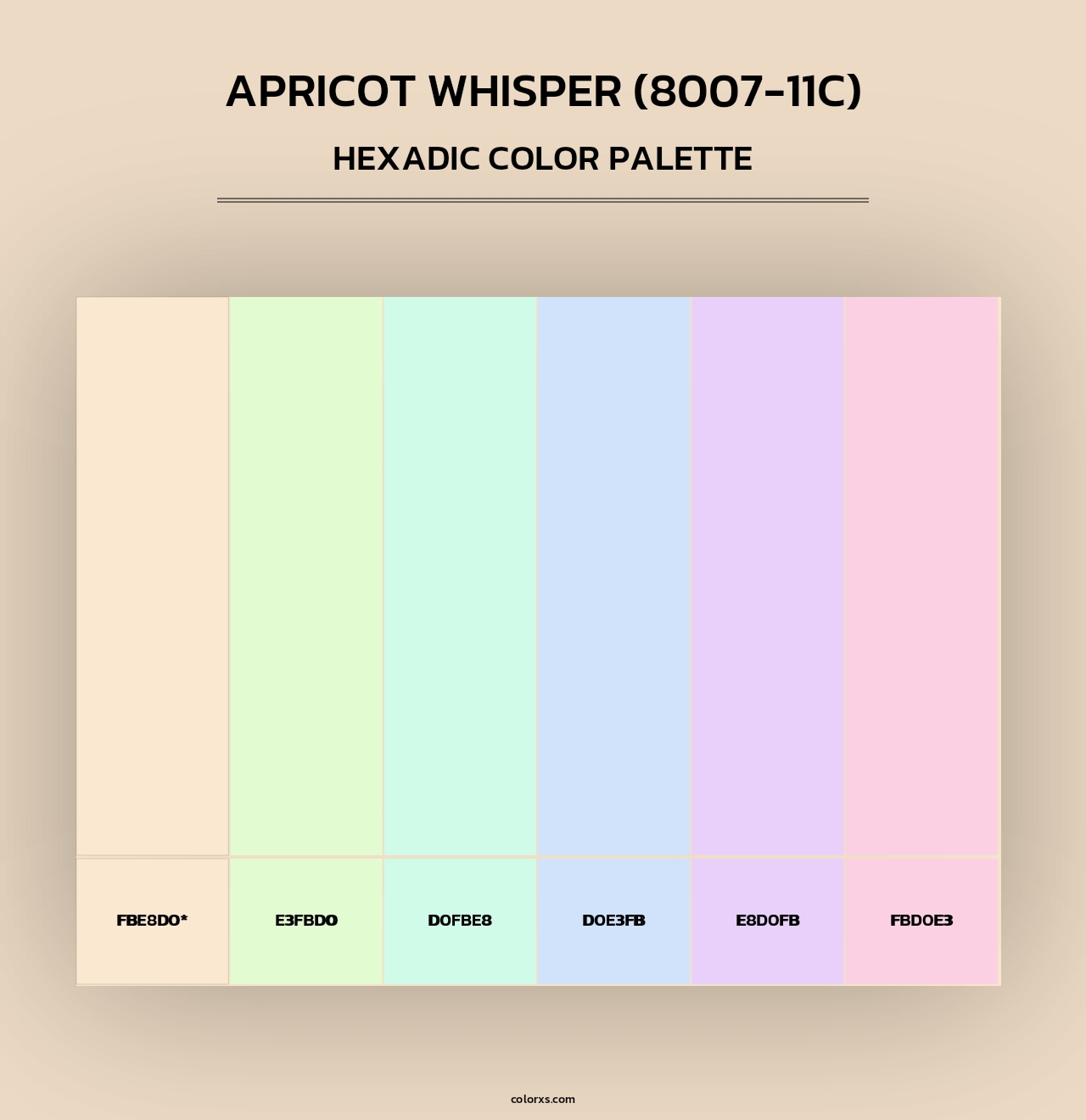 Apricot Whisper (8007-11C) - Hexadic Color Palette